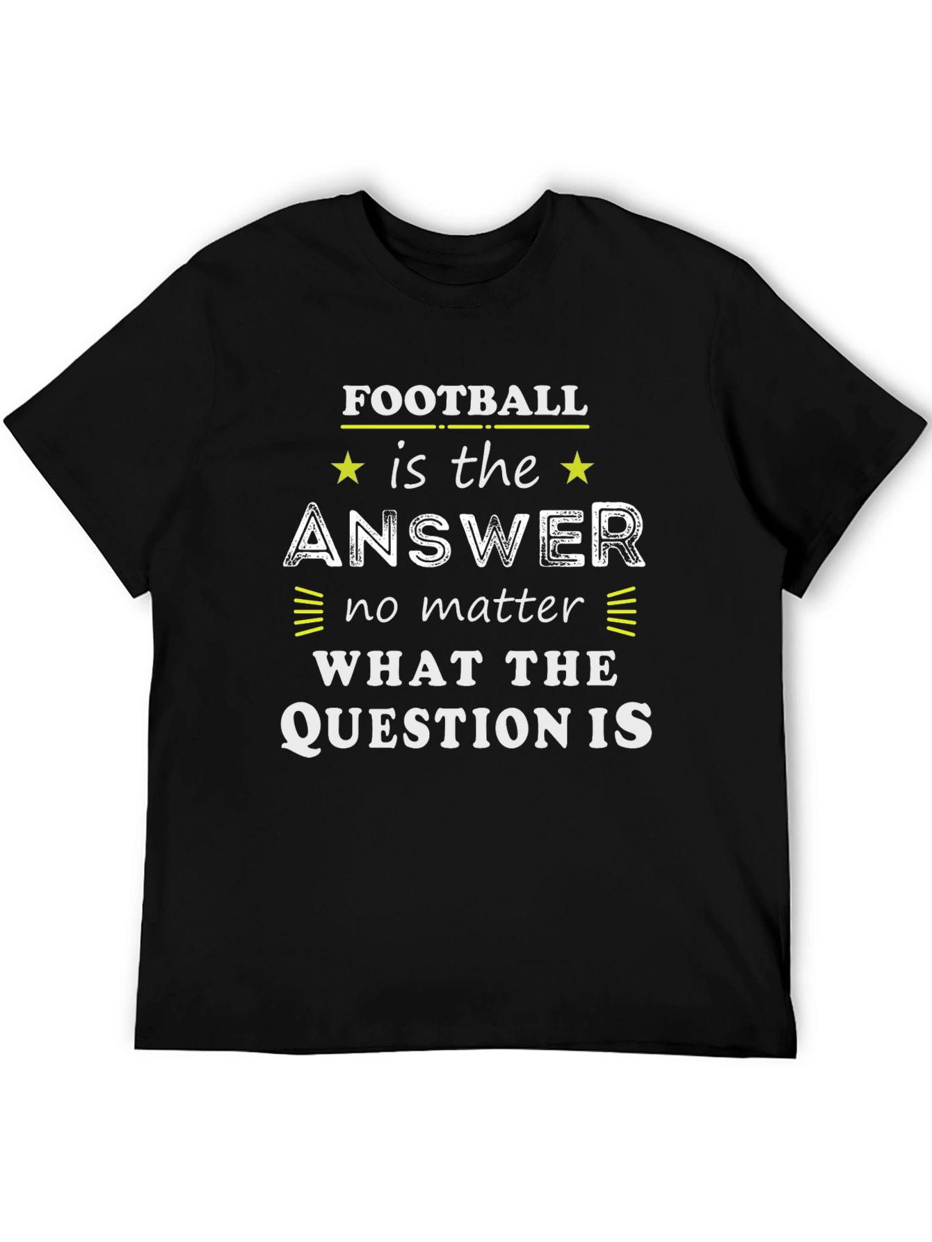 Black Football is the Answer Graphic Tee view 5