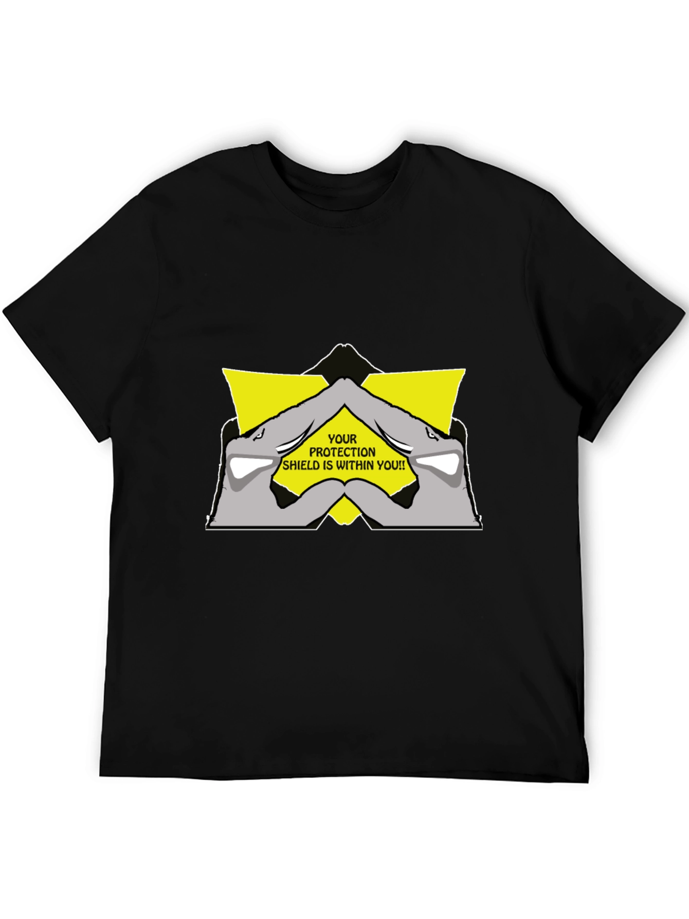 Black Protection Shield Graphic T-Shirt view 5