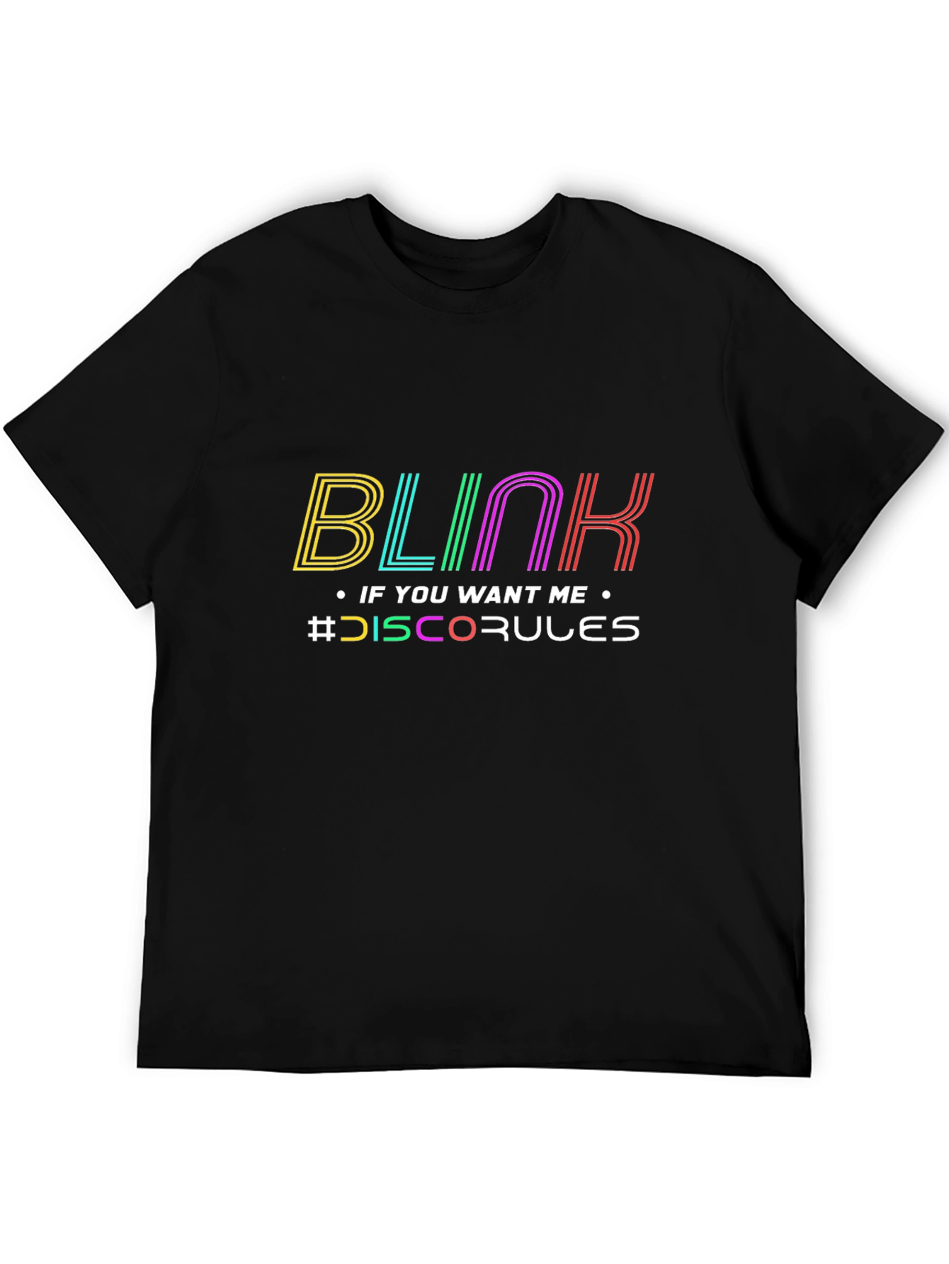 Black Blink Disco Rules Graphic Tee - Black view 5