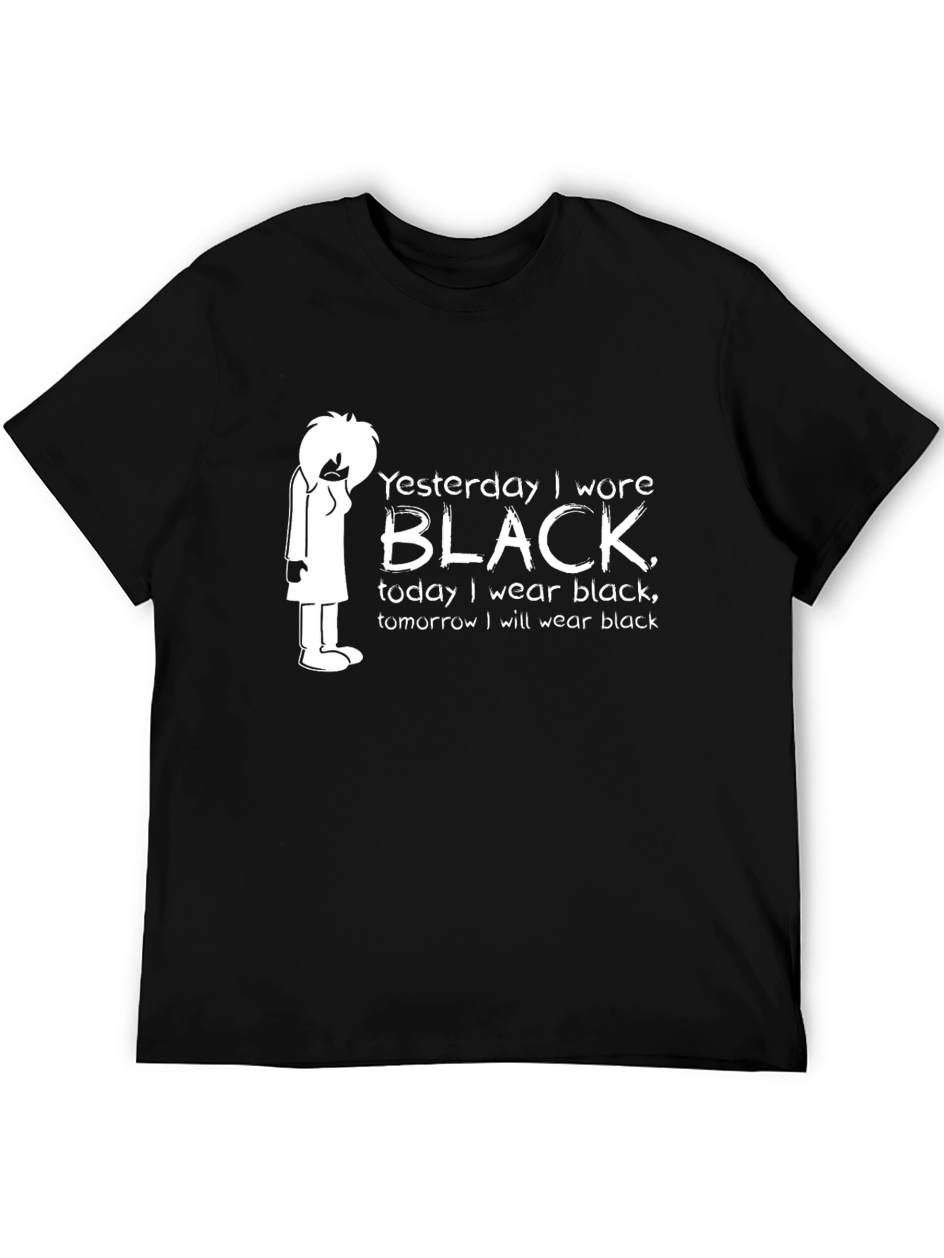 Black Emo Black T-Shirt: Yesterday I Wore Black view 5