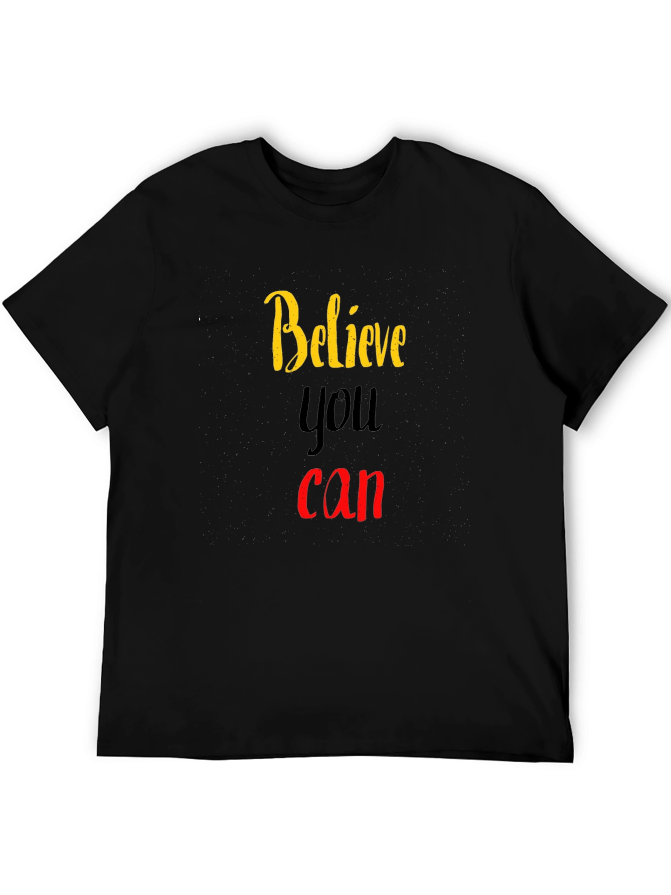 Black Believe You Can Graphic Tee view 5