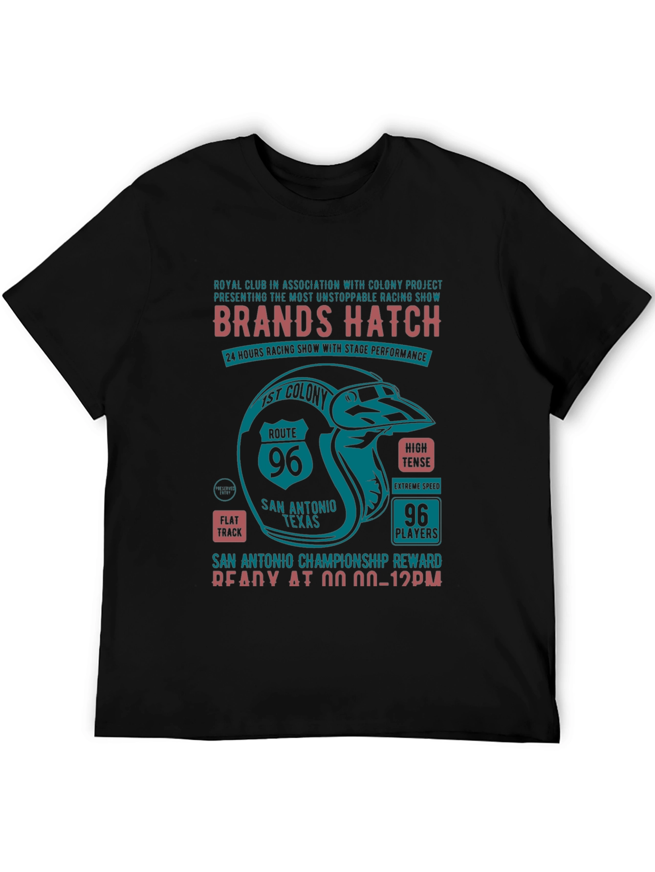Black Brands Hatch Racing T-Shirt view 5