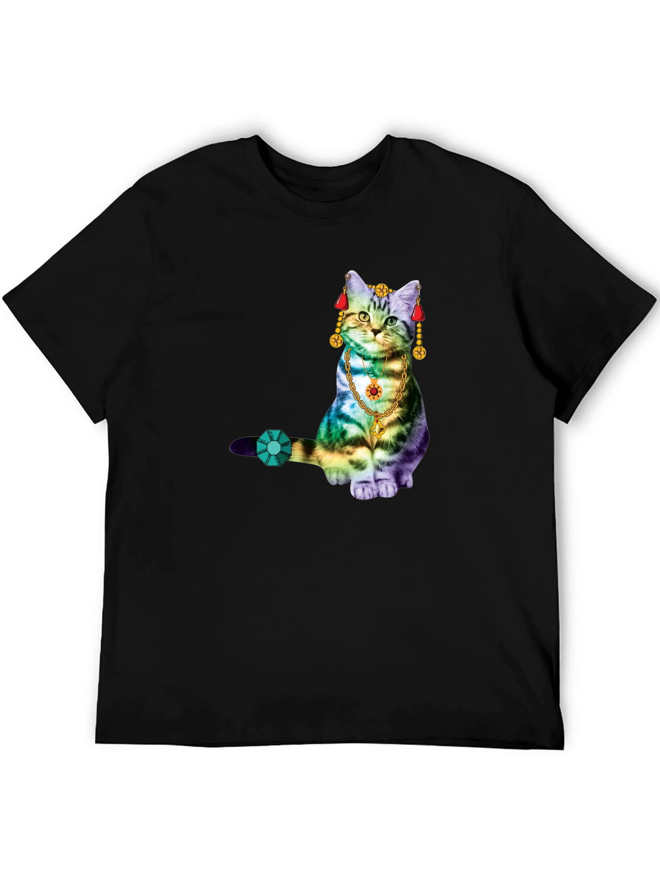 Black Cat Jewel T-Shirt - Black view 5
