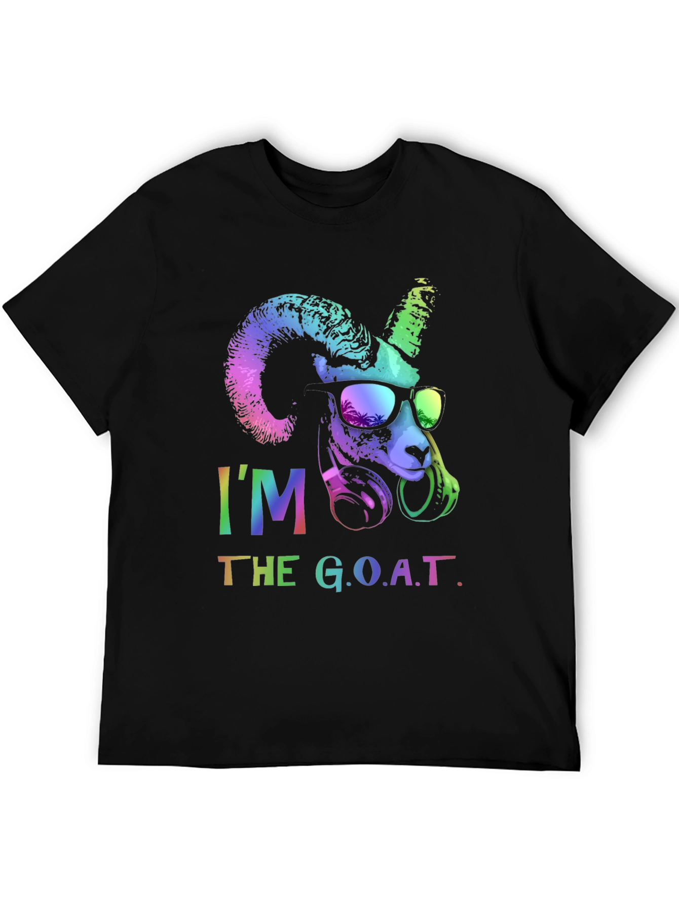 Black I'm The G.O.A.T. Graphic T-Shirt view 5
