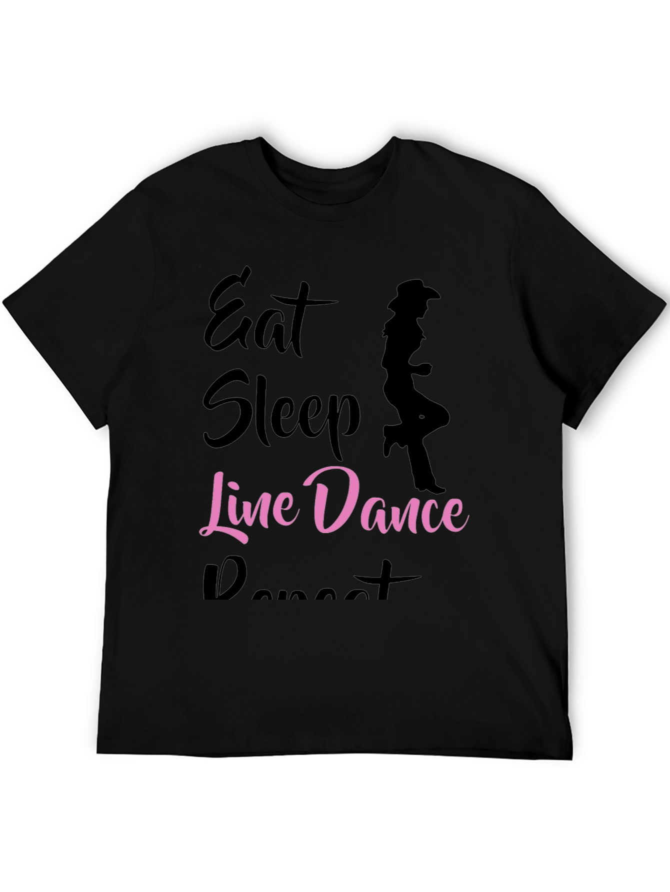 Black Eat Sleep Line Dance Repeat T-Shirt view 5