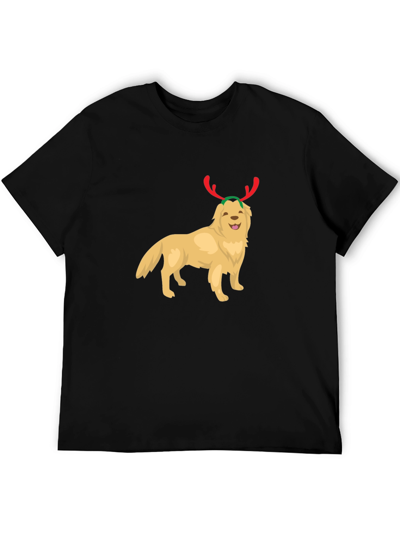 Black Festive Dog Graphic Tee view 5