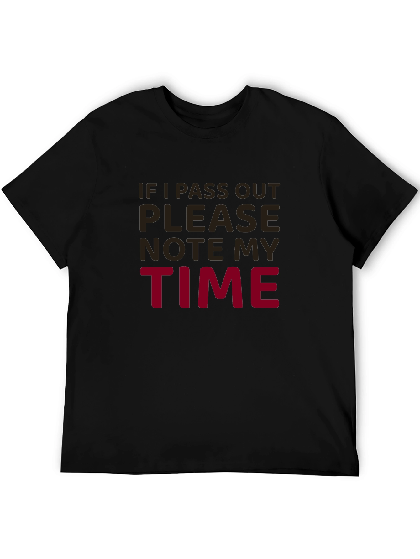 Black Funny Running Shirt - "If I Pass Out Note My Time" view 5