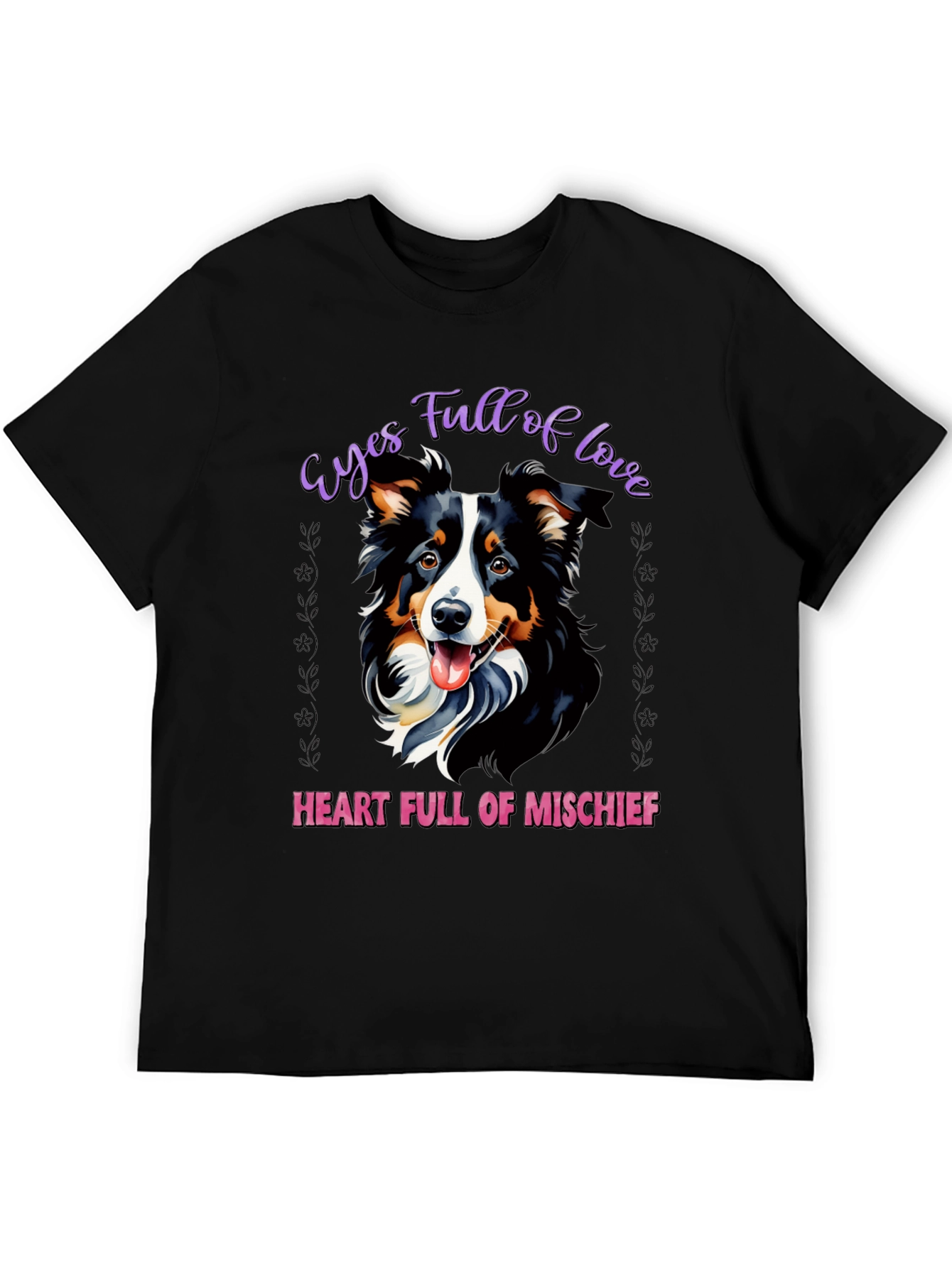 Black Eyes Full of Love Dog Graphic T-Shirt view 5