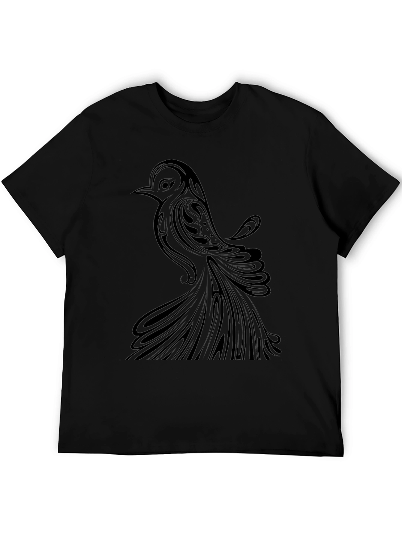 Black Bird Graphic Print T-Shirt view 5