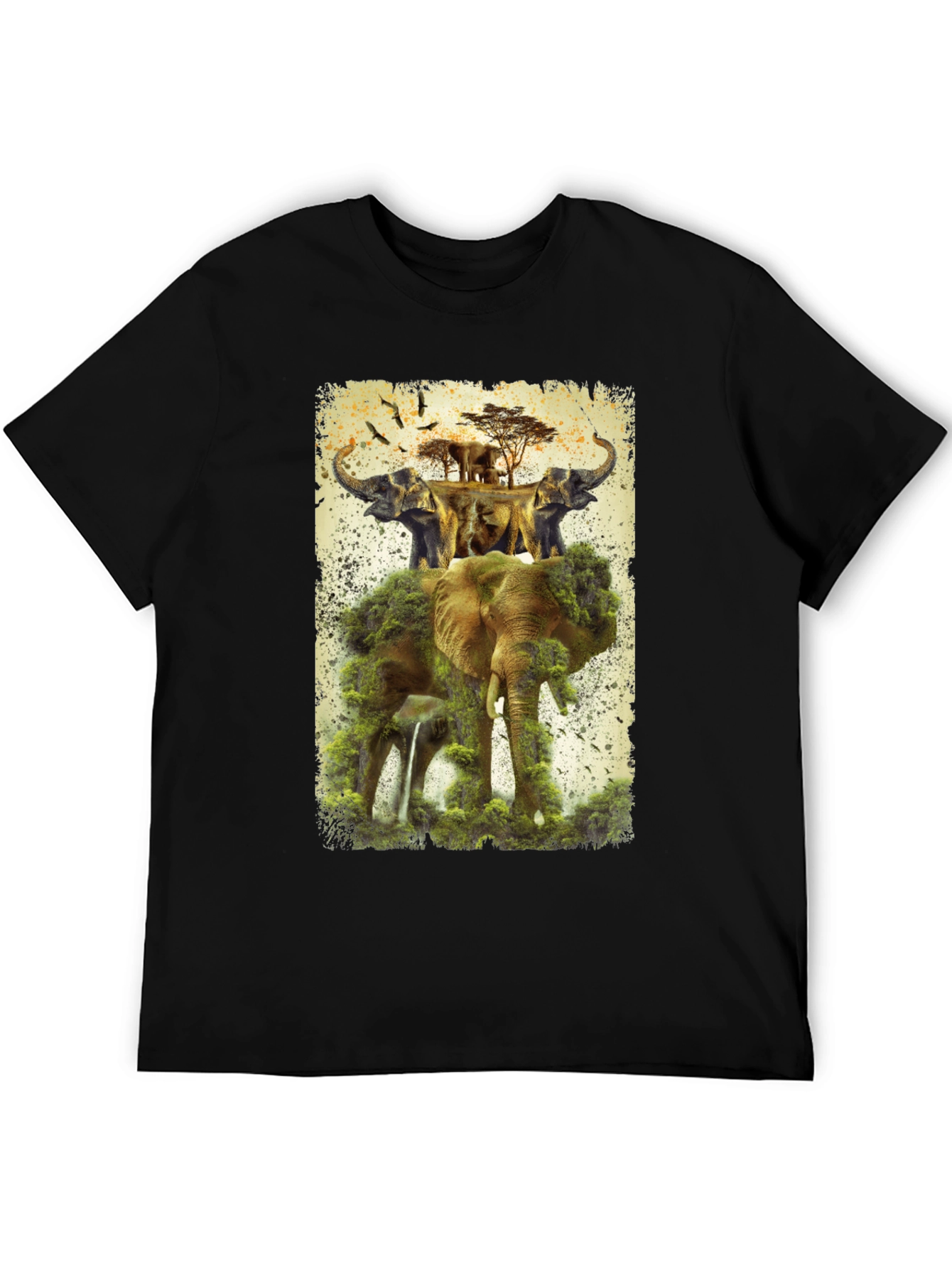 Black Elephant Kingdom Men's Graphic Tee view 5