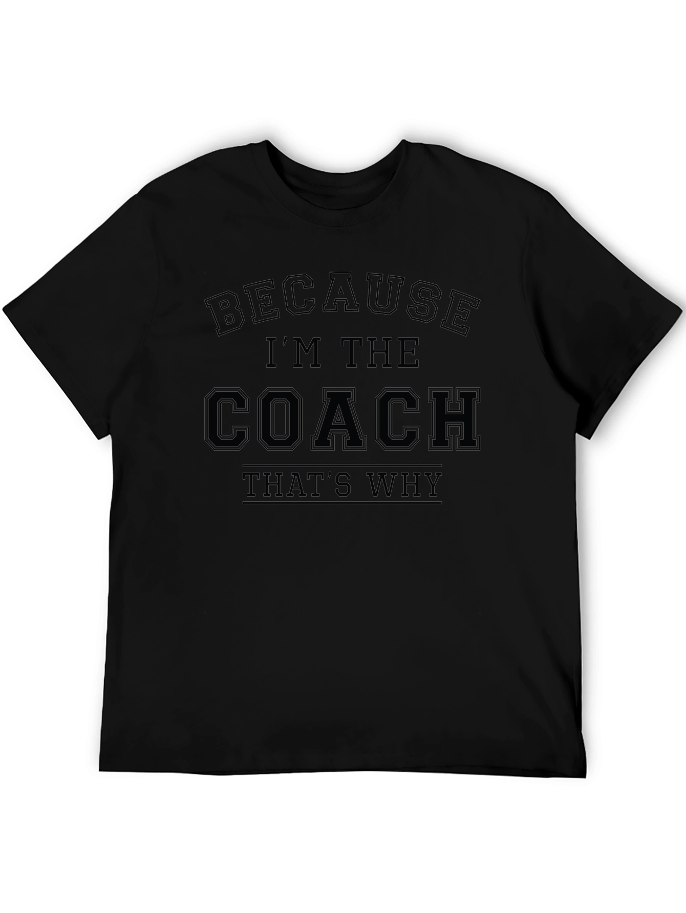 Black Because I'm The Coach That's Why T-Shirt view 5