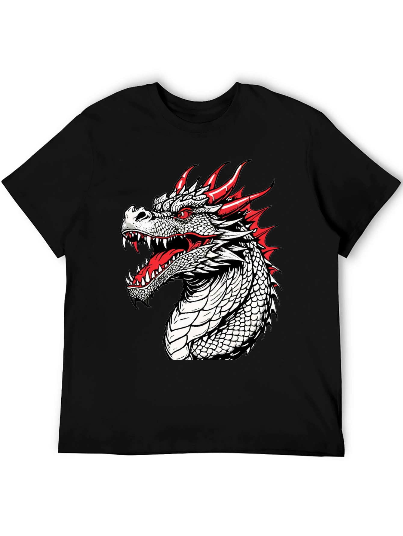 Black Dragon Graphic T-Shirt - Fierce and Bold Design view 5