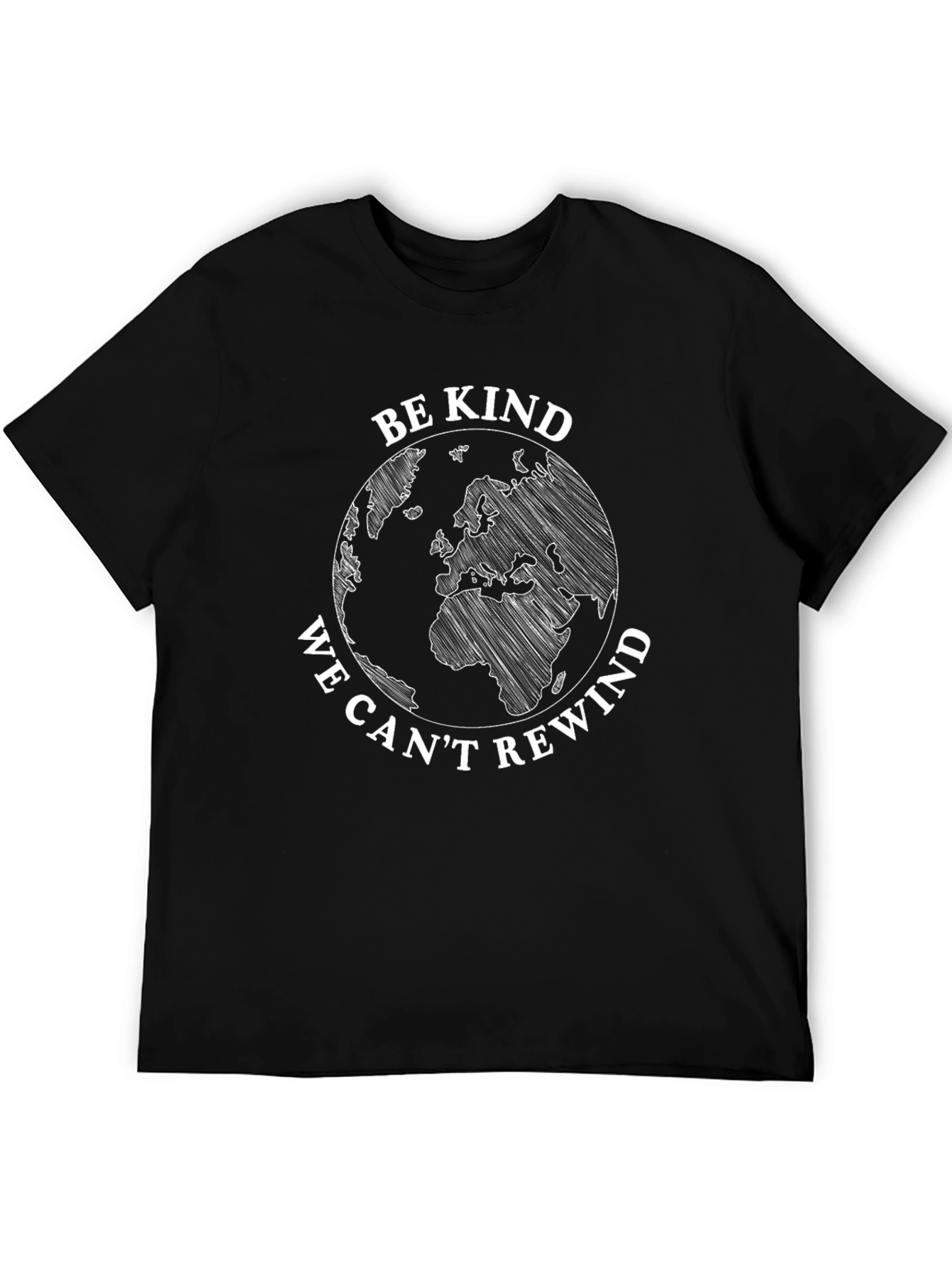 Black Be Kind Earth Graphic Tee - Black Crew Neck T-Shirt view 5