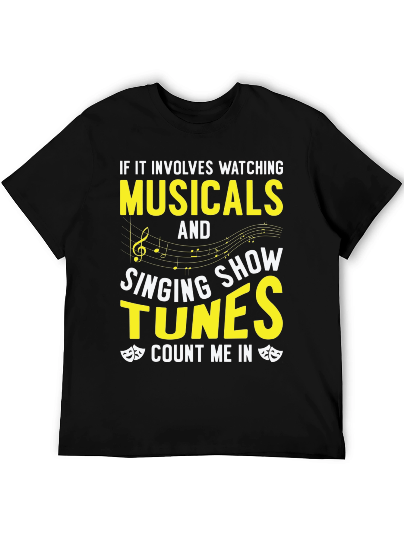 Black Musical Lover's T-Shirt: Watching, Singing, Count Me In! view 5