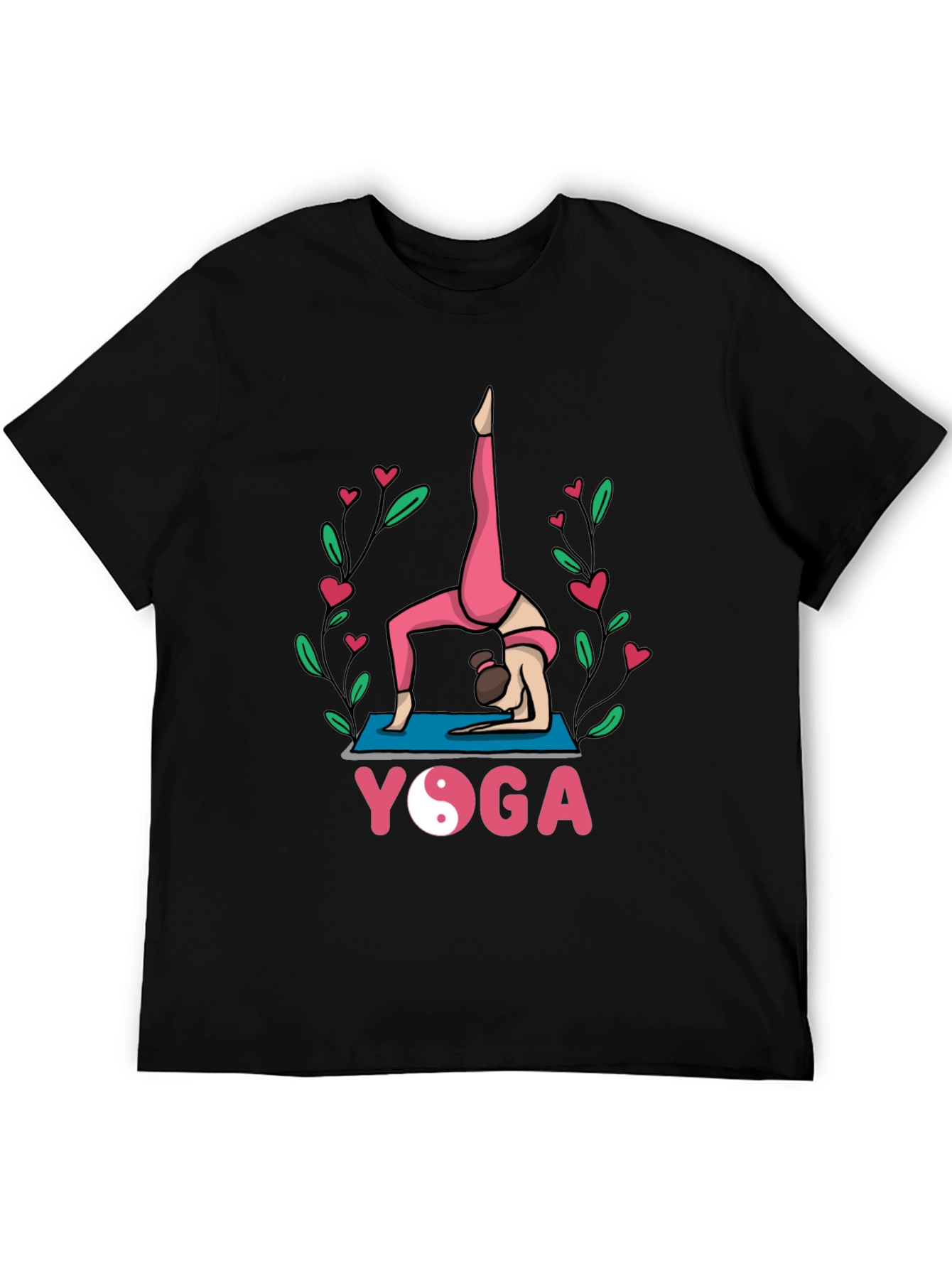 Black Yoga Pose Graphic Tee - Meditative Style view 5