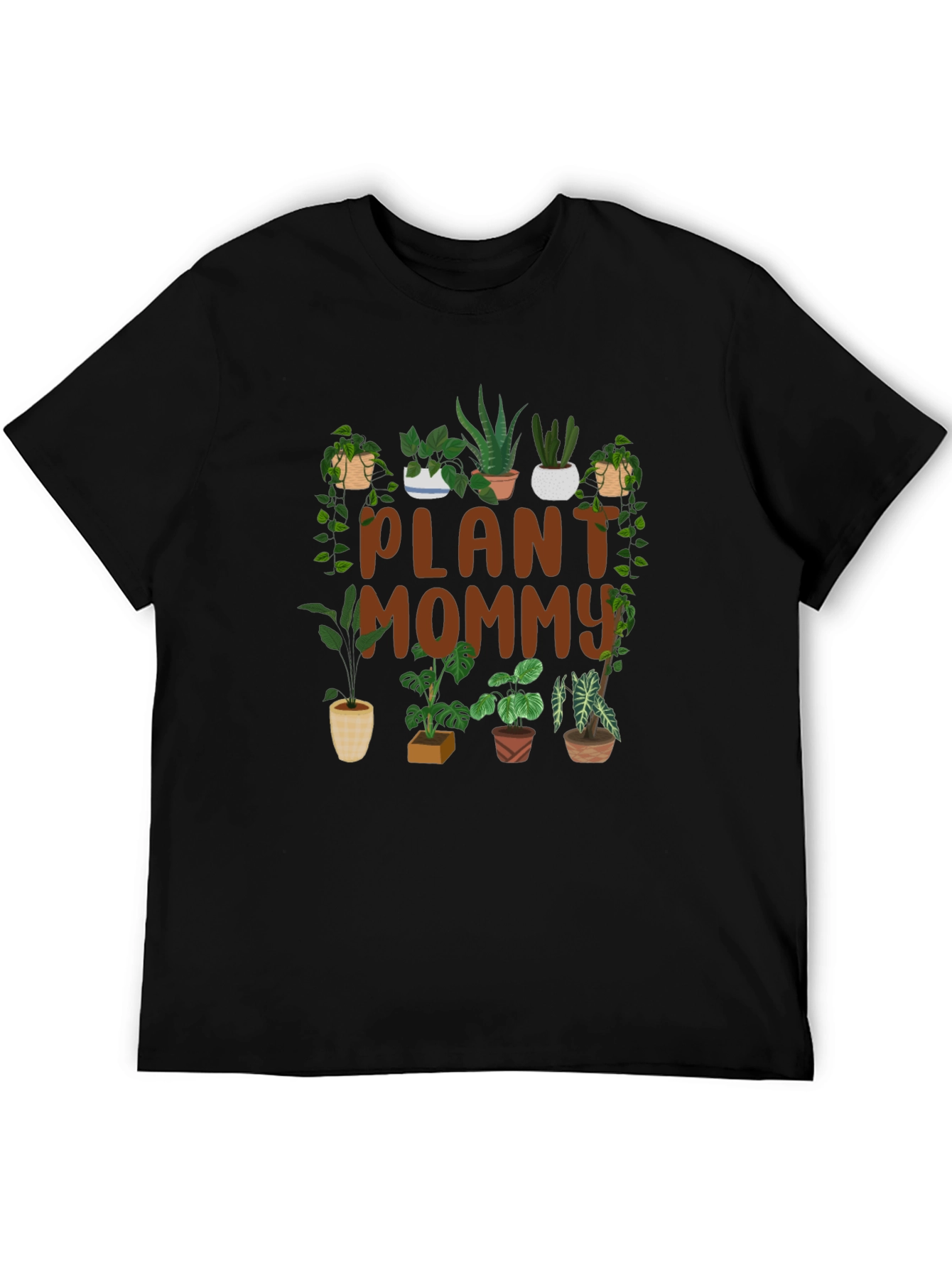 Black Plant Mommy Graphic T-Shirt view 5