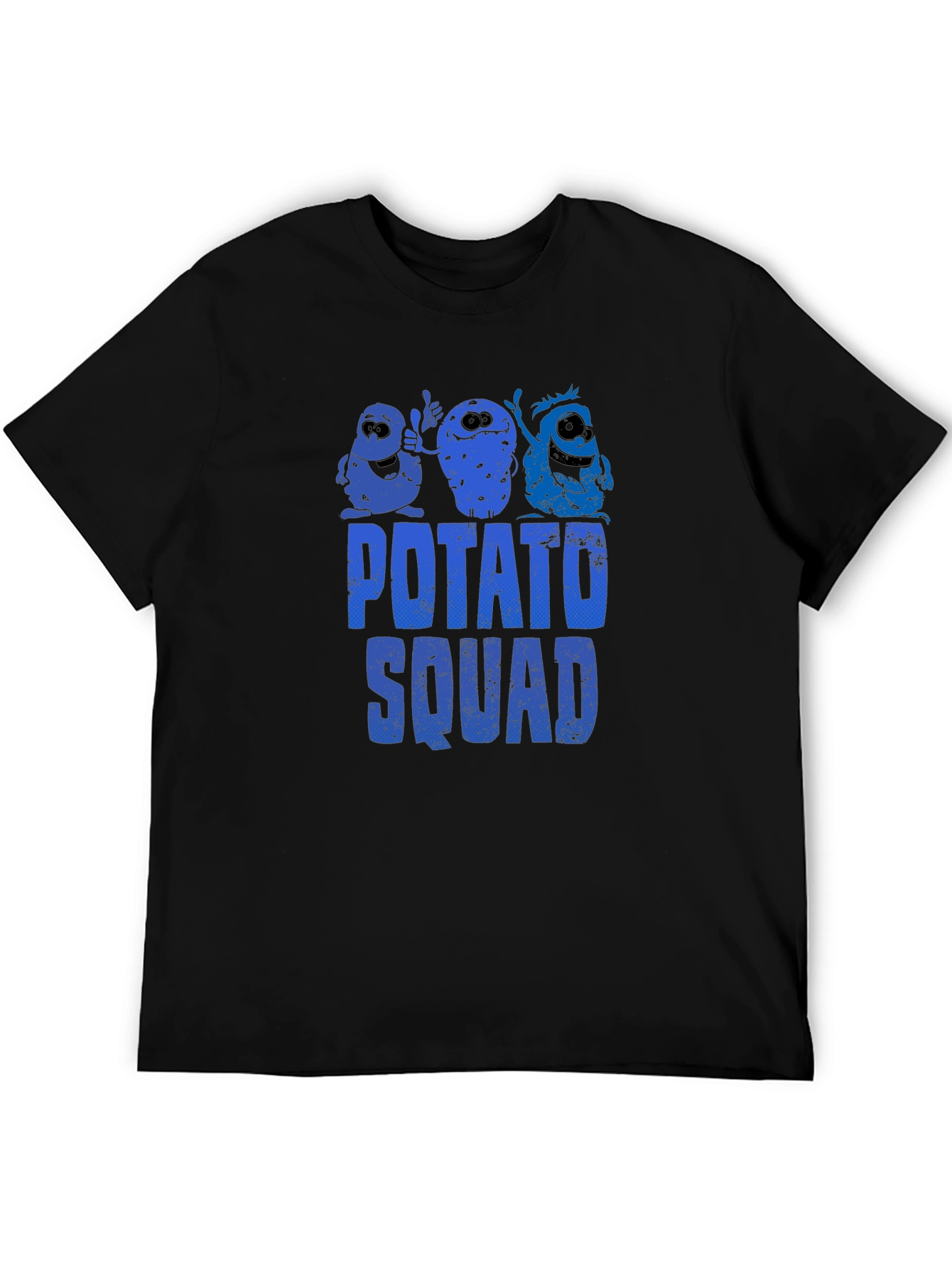 Black Potato Squad T-Shirt - Funny Cartoon Graphic Tee view 5
