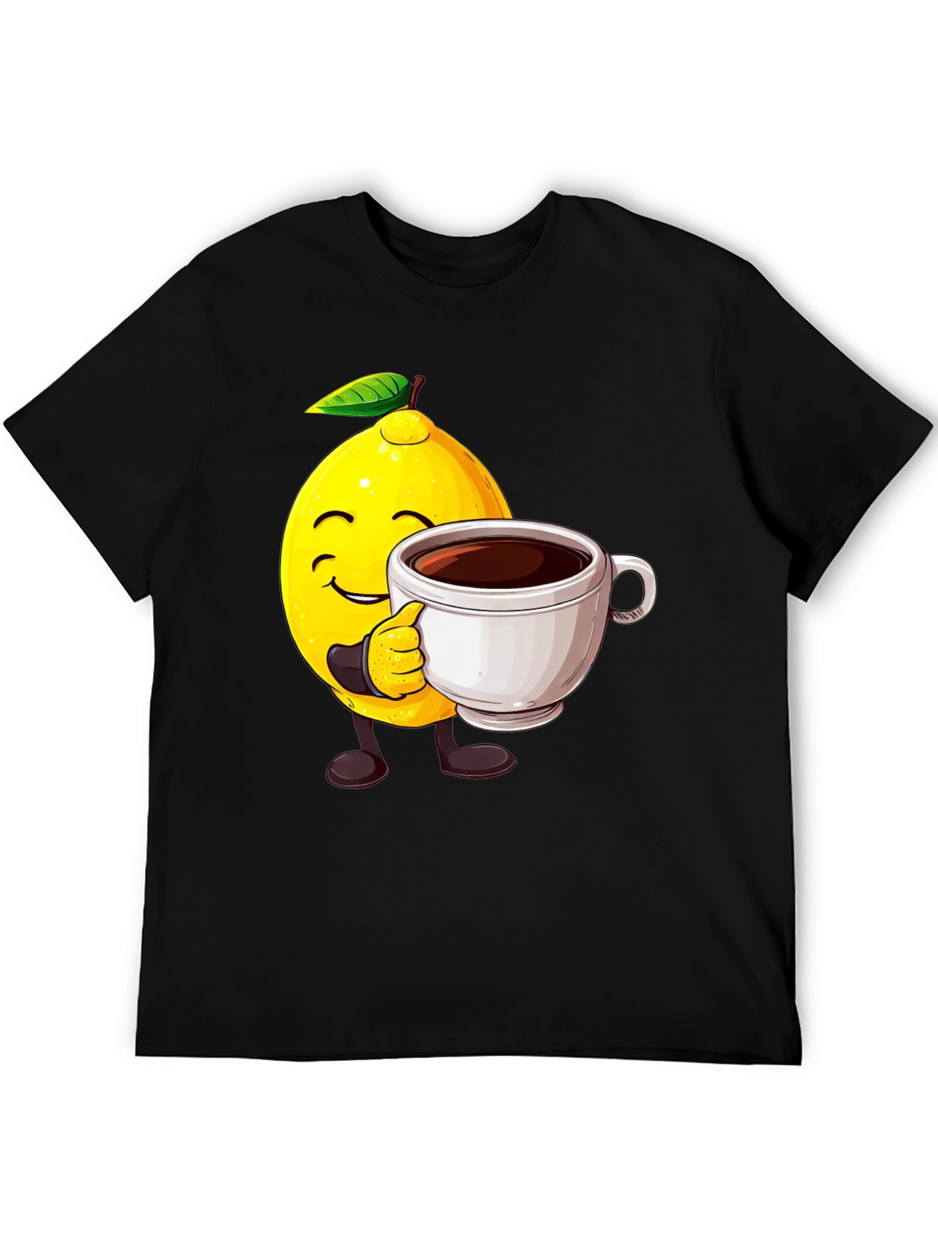 Black Lemon Coffee T-Shirt - Unique Graphic Tee view 5
