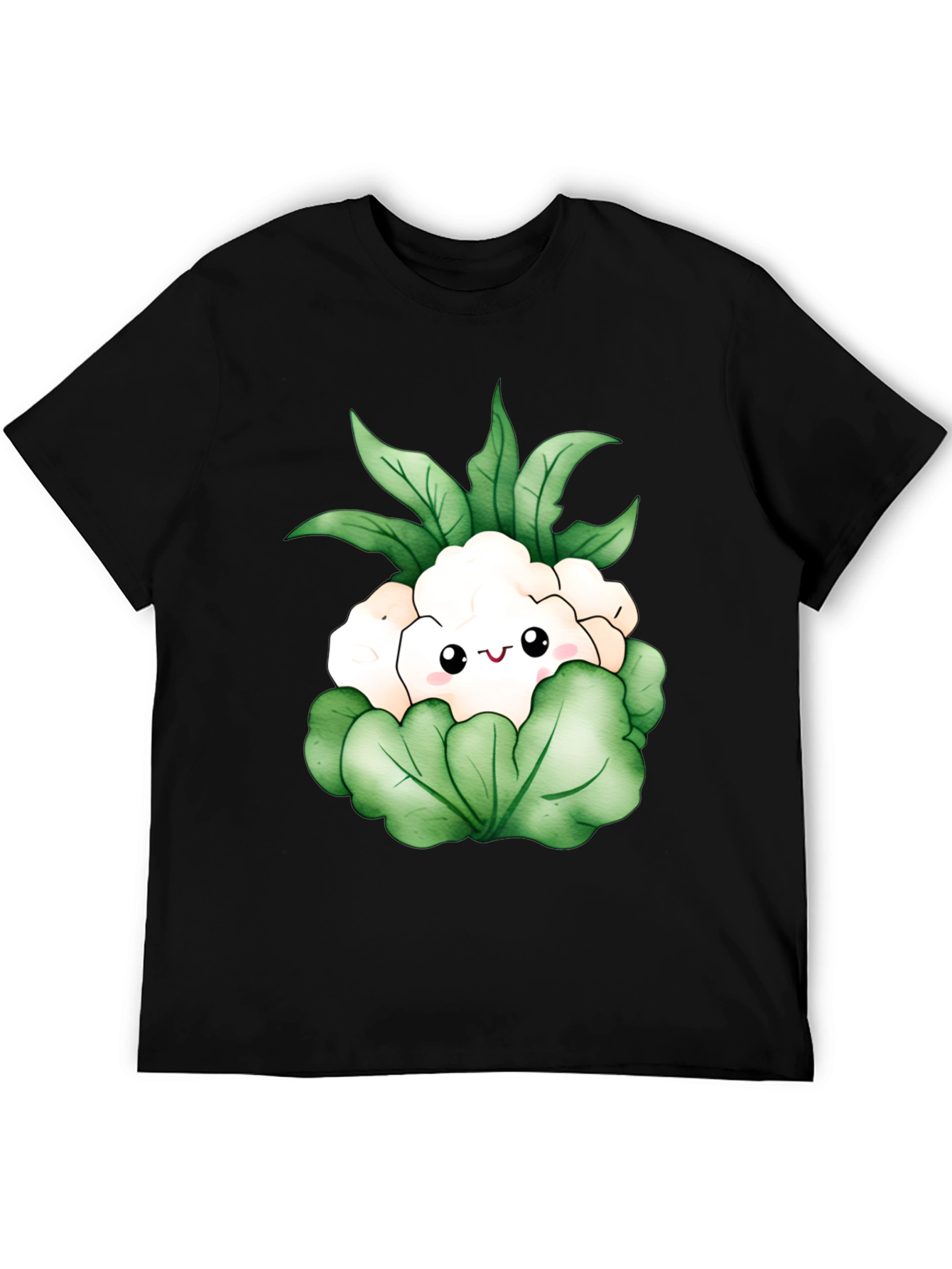 Black Kawaii Cauliflower Graphic Tee view 5