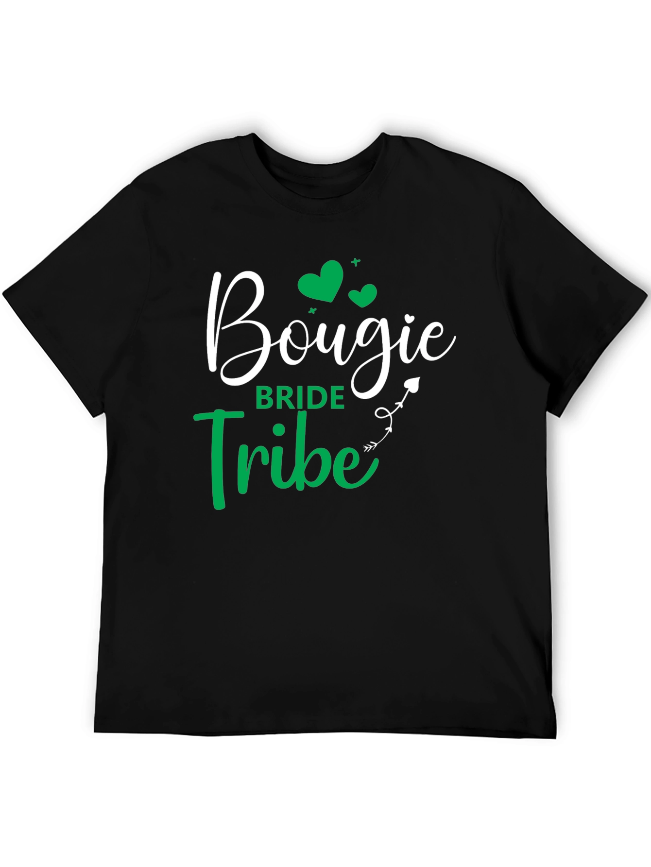 Black Bougie Bride Tribe T-Shirt - Black Crew Neck view 5
