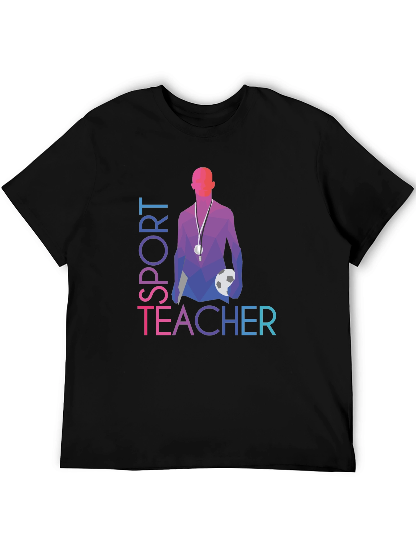 Black Sport Teacher Graphic Tee view 5