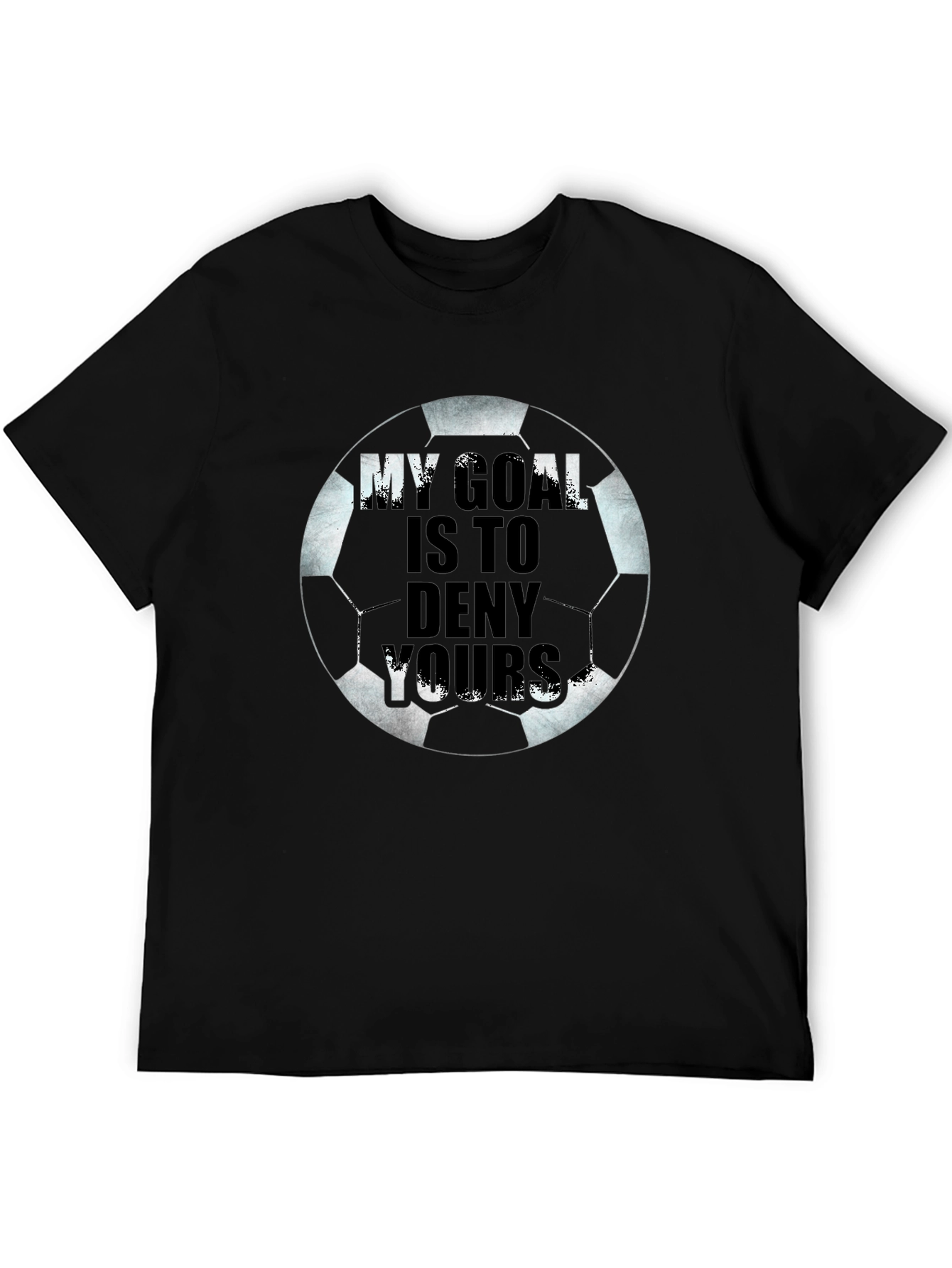 Black Soccer Goal T-Shirt - Deny Yours! view 5