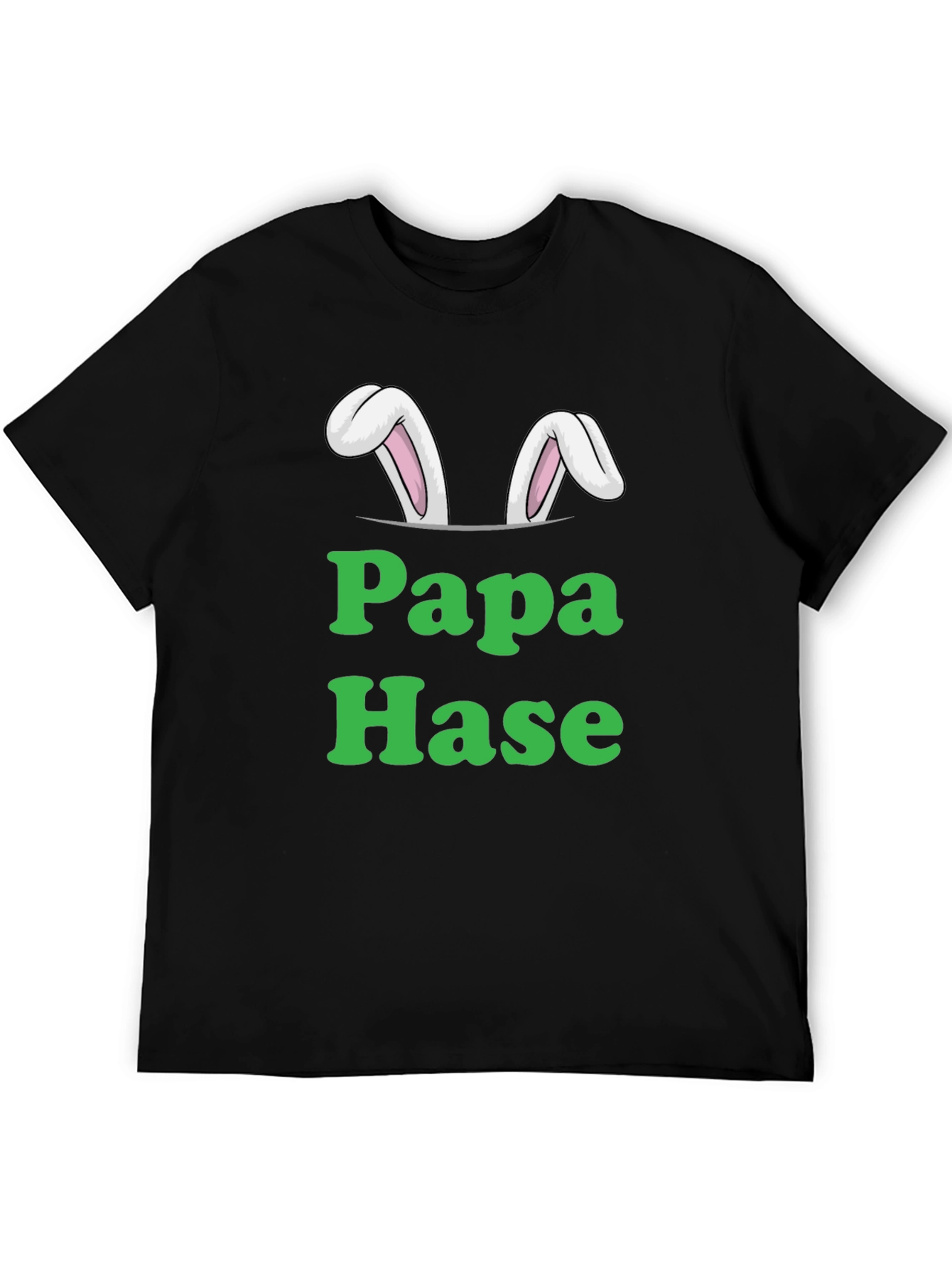 Camiseta Negra Papa Hase - Diseño Divertido de Pascua