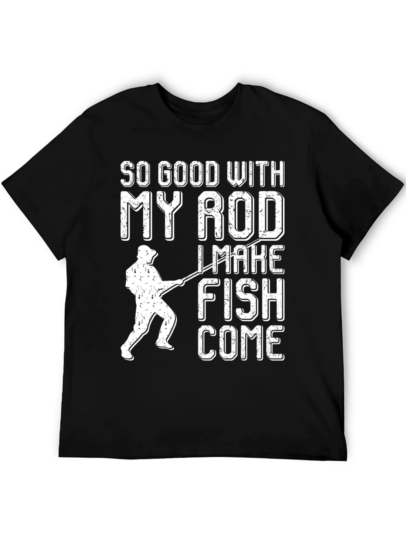 Black Funny Fishing T-Shirt - So Good With My Rod! view 5