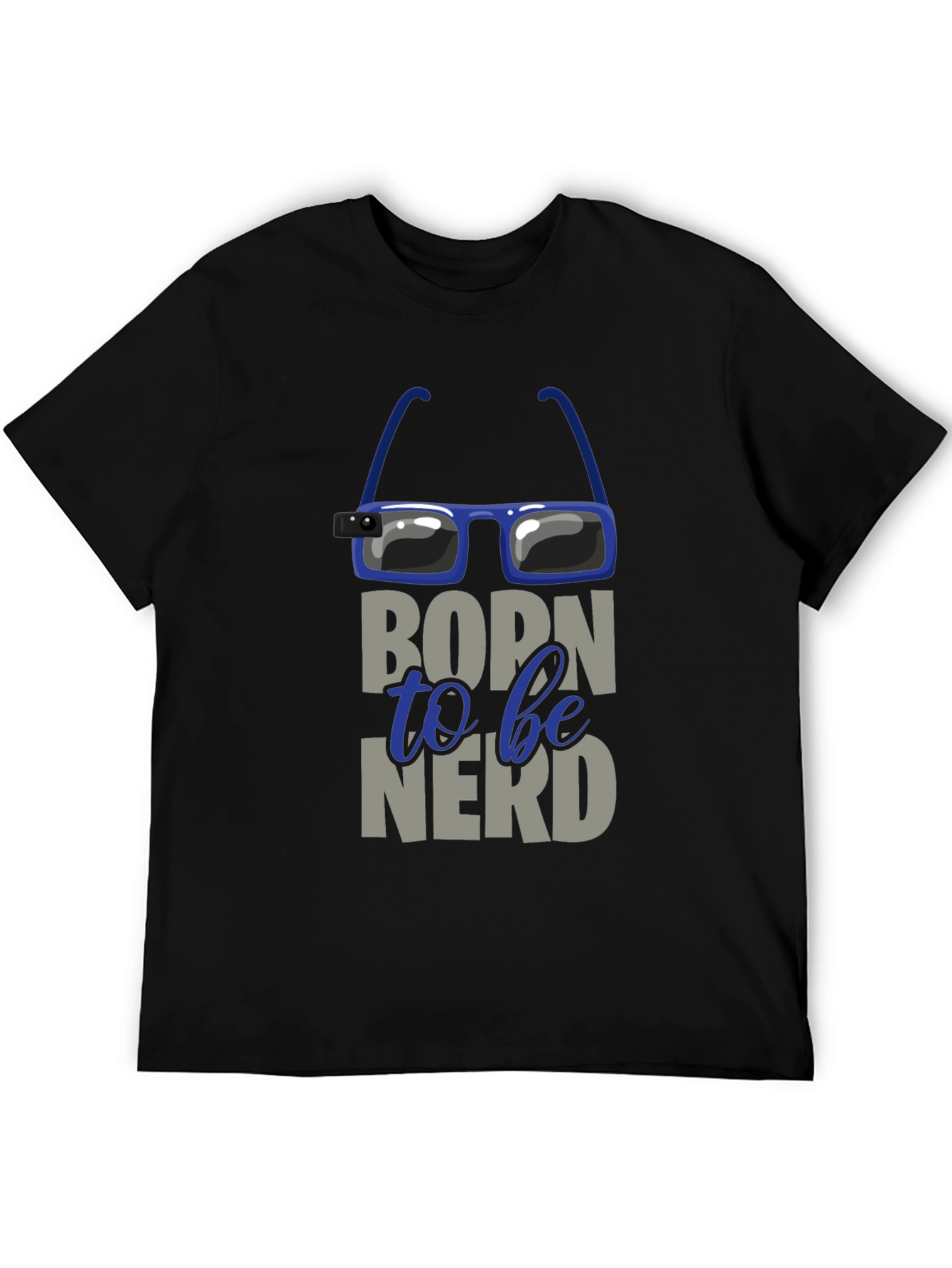 Black Born to be Nerd T-Shirt view 5