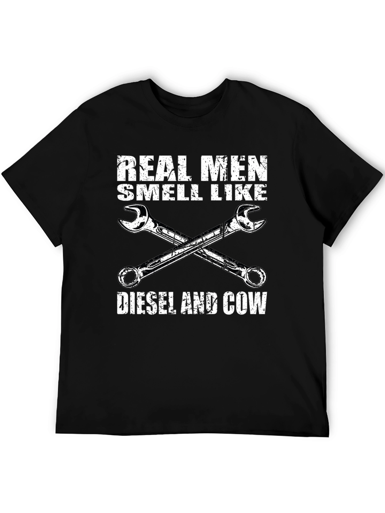 Black Real Men Diesel & Cow T-Shirt view 5