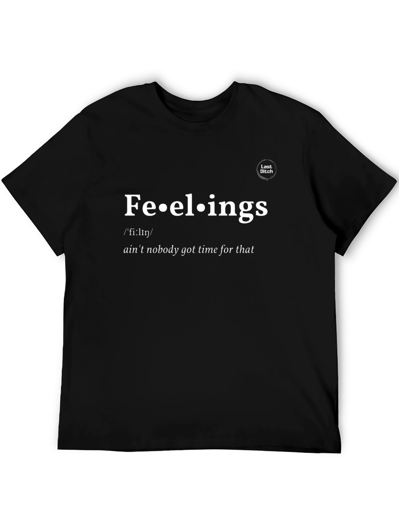 Black Feelings Definition Graphic T-Shirt view 5