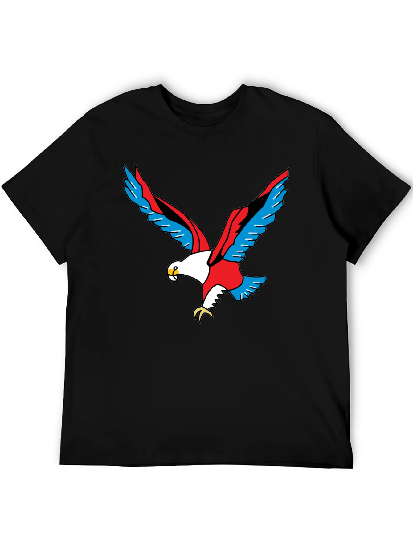 Black Bold Eagle Graphic Black T-Shirt view 5