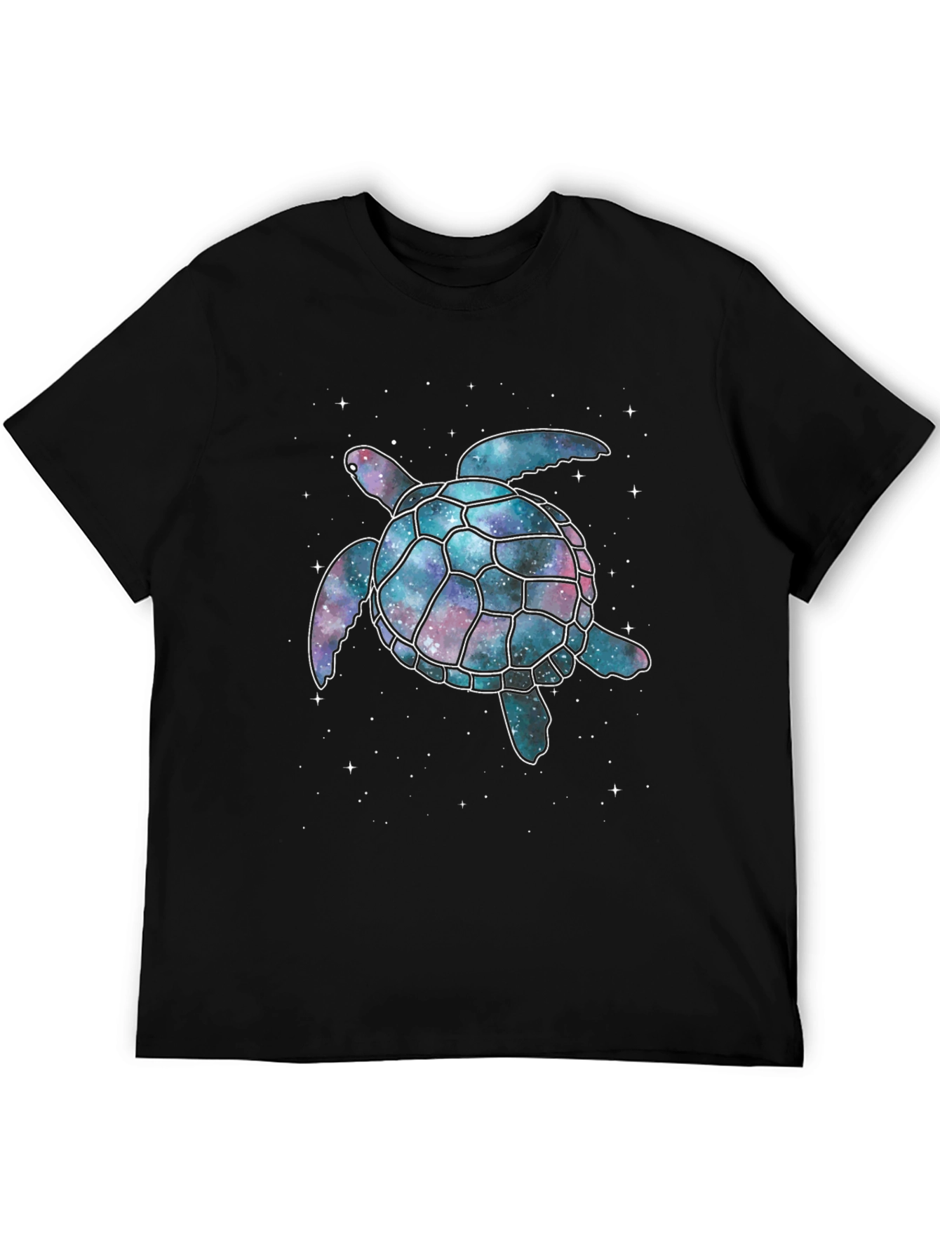 Black Cosmic Turtle Graphic T-Shirt - Black view 5