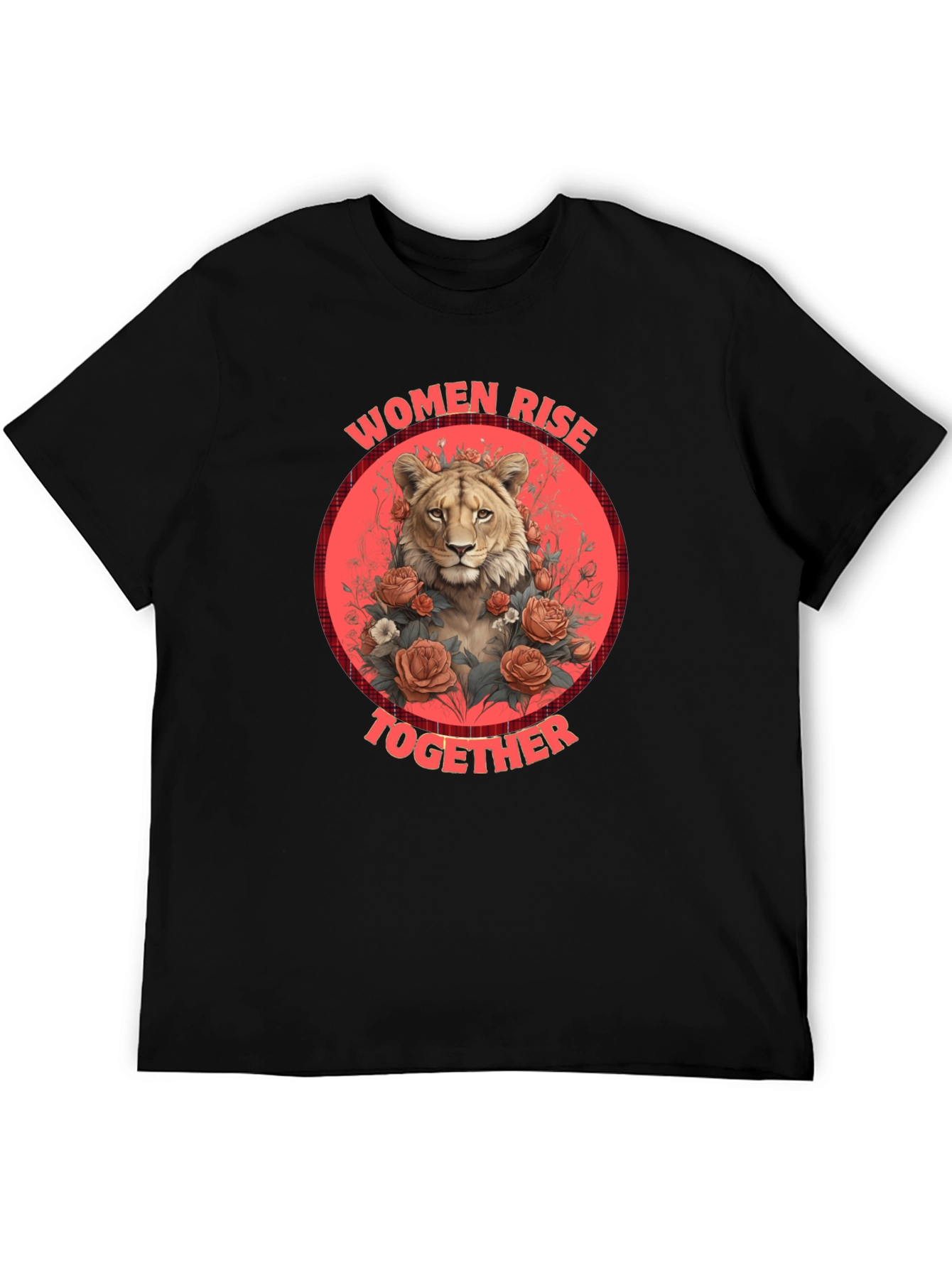 Black Women Rise Together Lion T-Shirt view 5