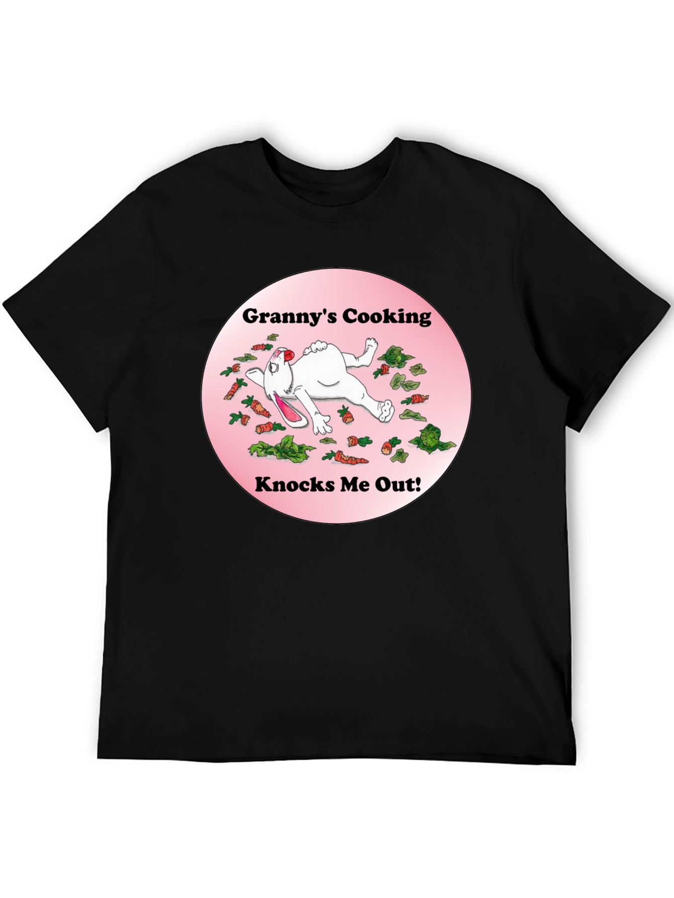 Black Granny's Cooking T-Shirt Funny Rabbit view 5