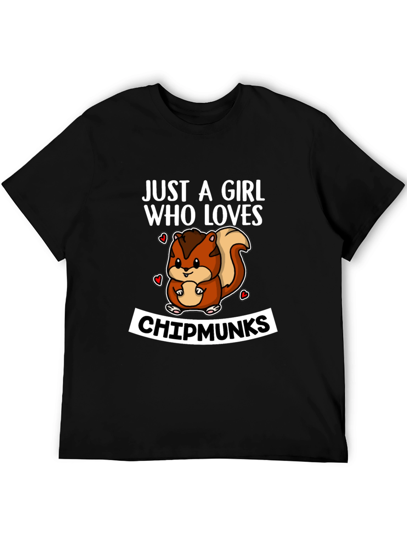 Black Girl Who Loves Chipmunks T-Shirt view 5