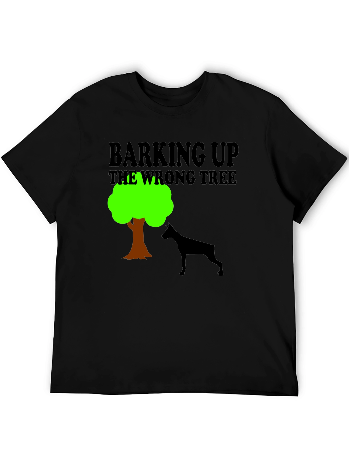 Black Barking Up the Wrong Tree Graphic Tee view 5