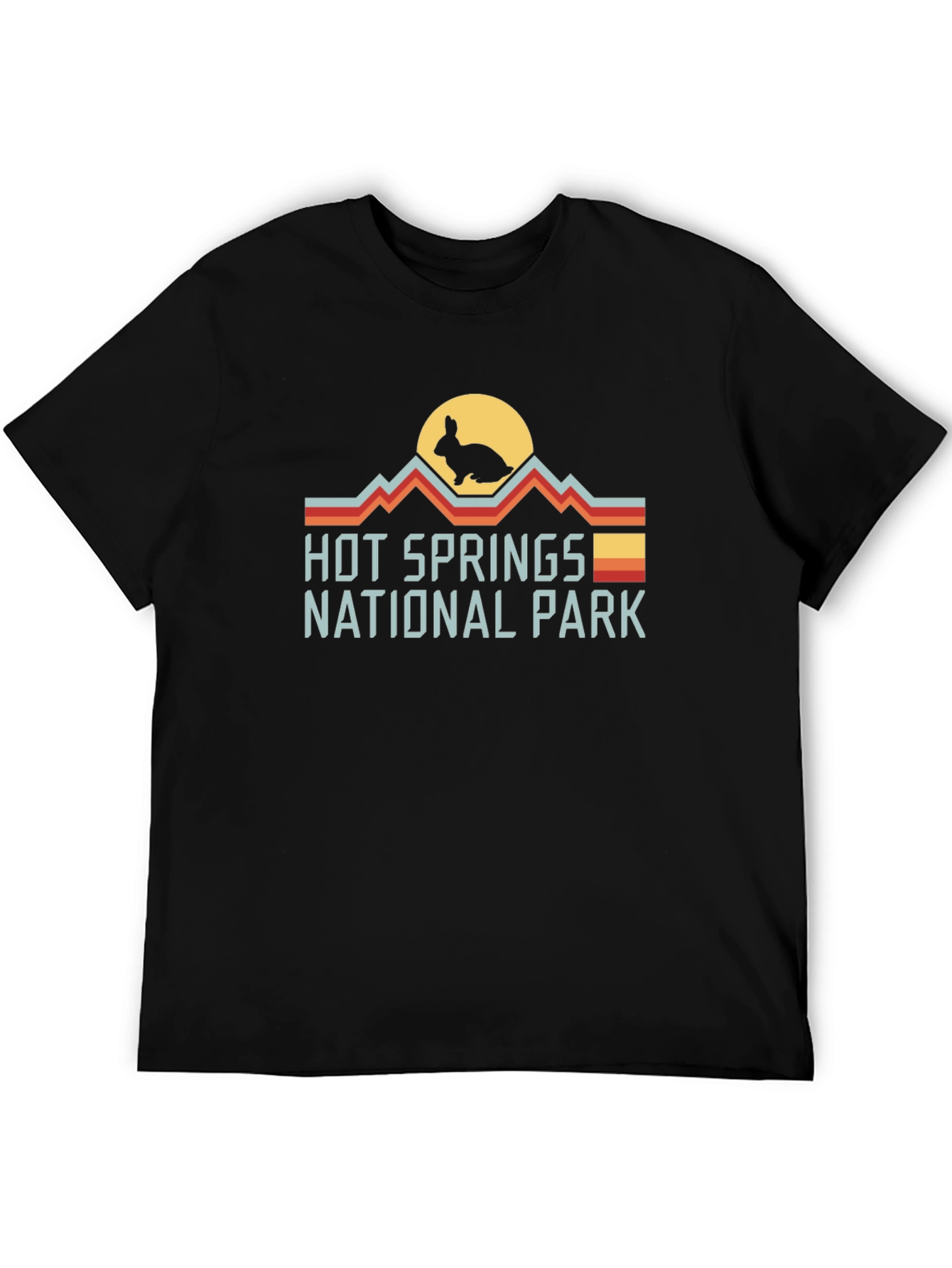 Black Hot Springs National Park Rabbit Graphic Tee view 5