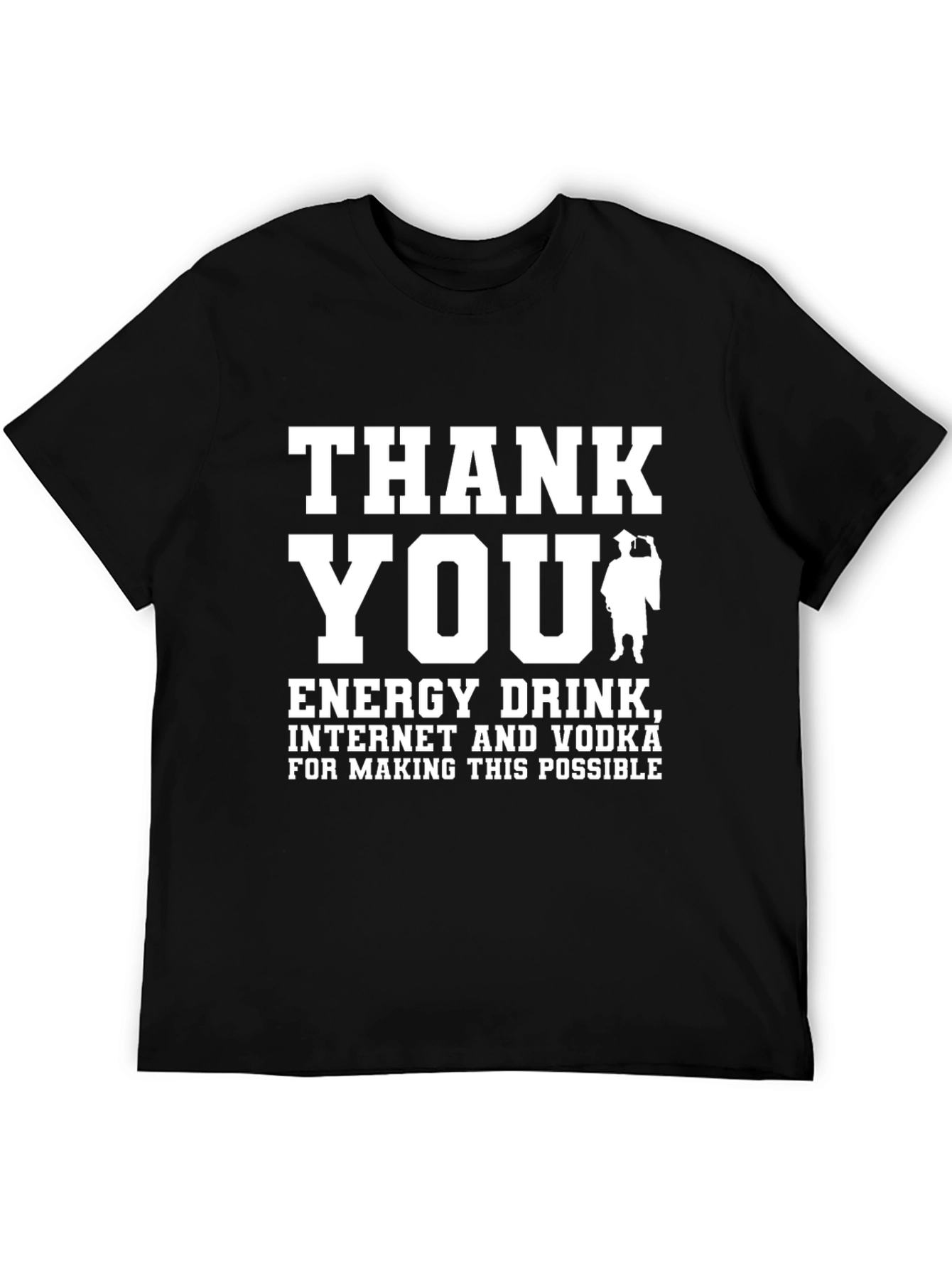 Black Thank You Energy Drink T-Shirt view 5