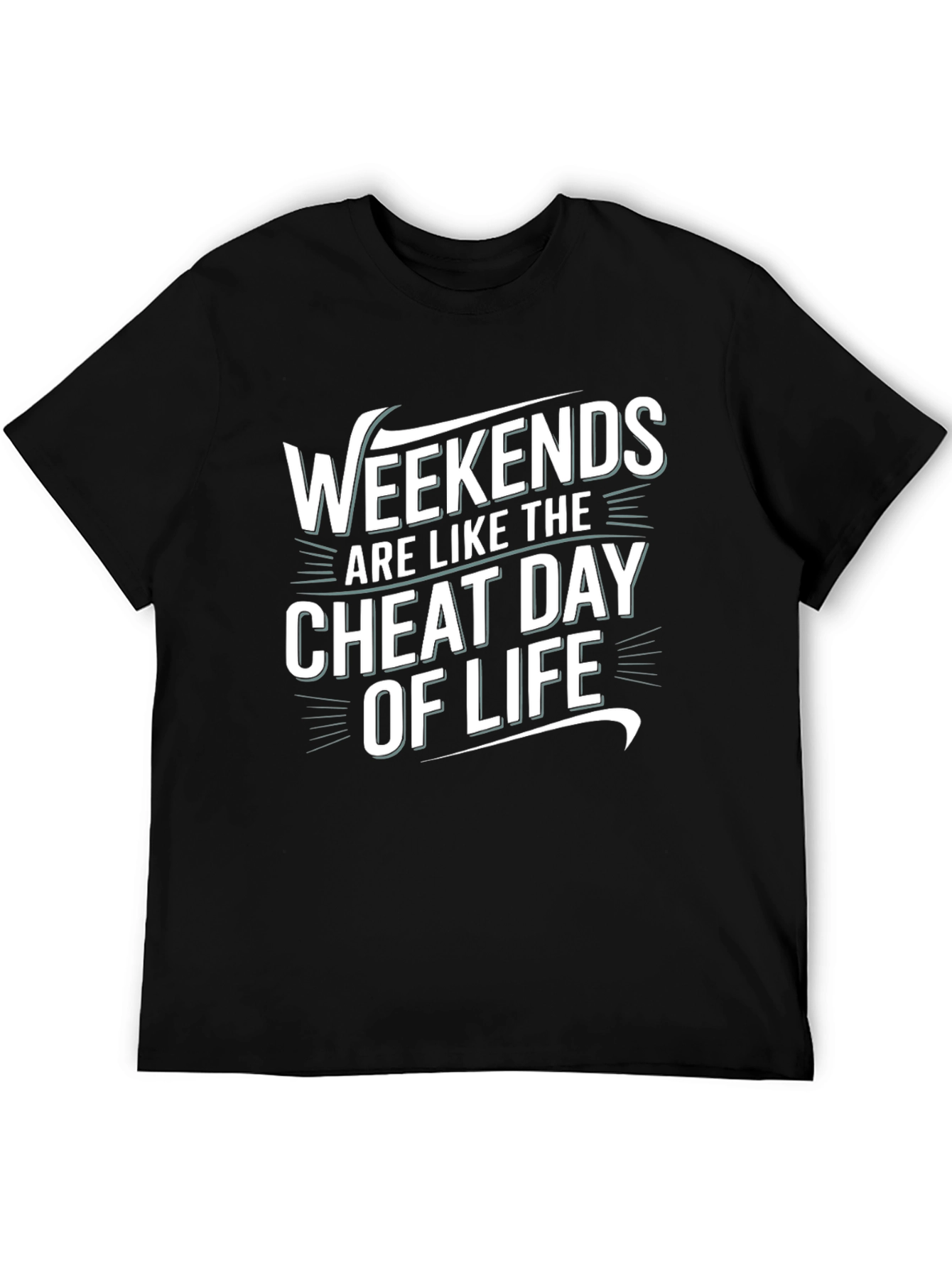 Black Weekends Cheat Day of Life Graphic Tee view 5