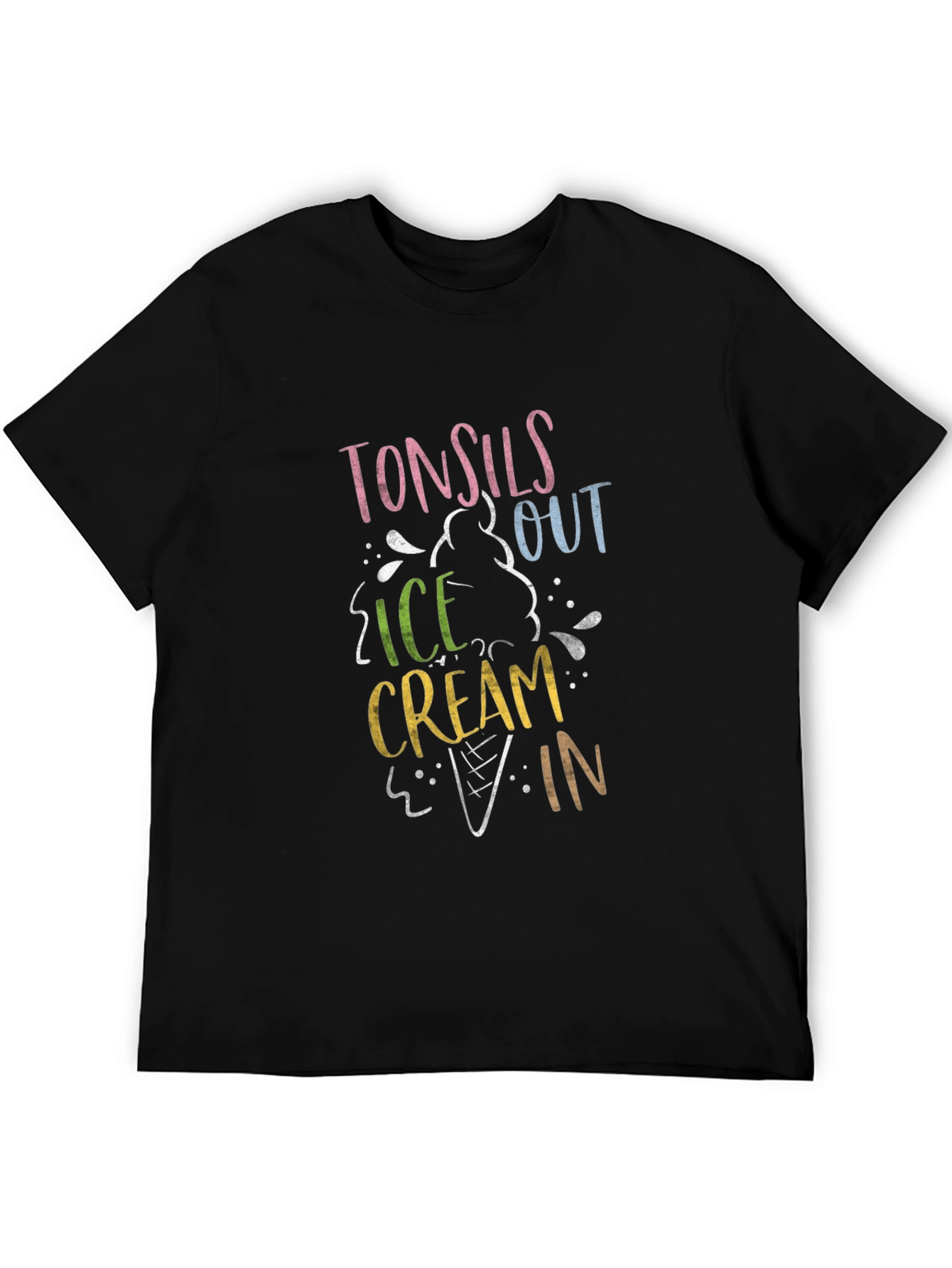 Black Tonsils Out Ice Cream In Black T-Shirt view 5