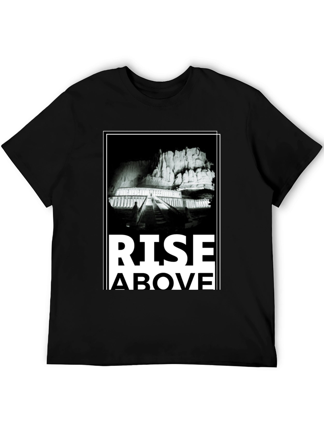 Black Rise Above Graphic Tee - Men's Black T-Shirt view 5