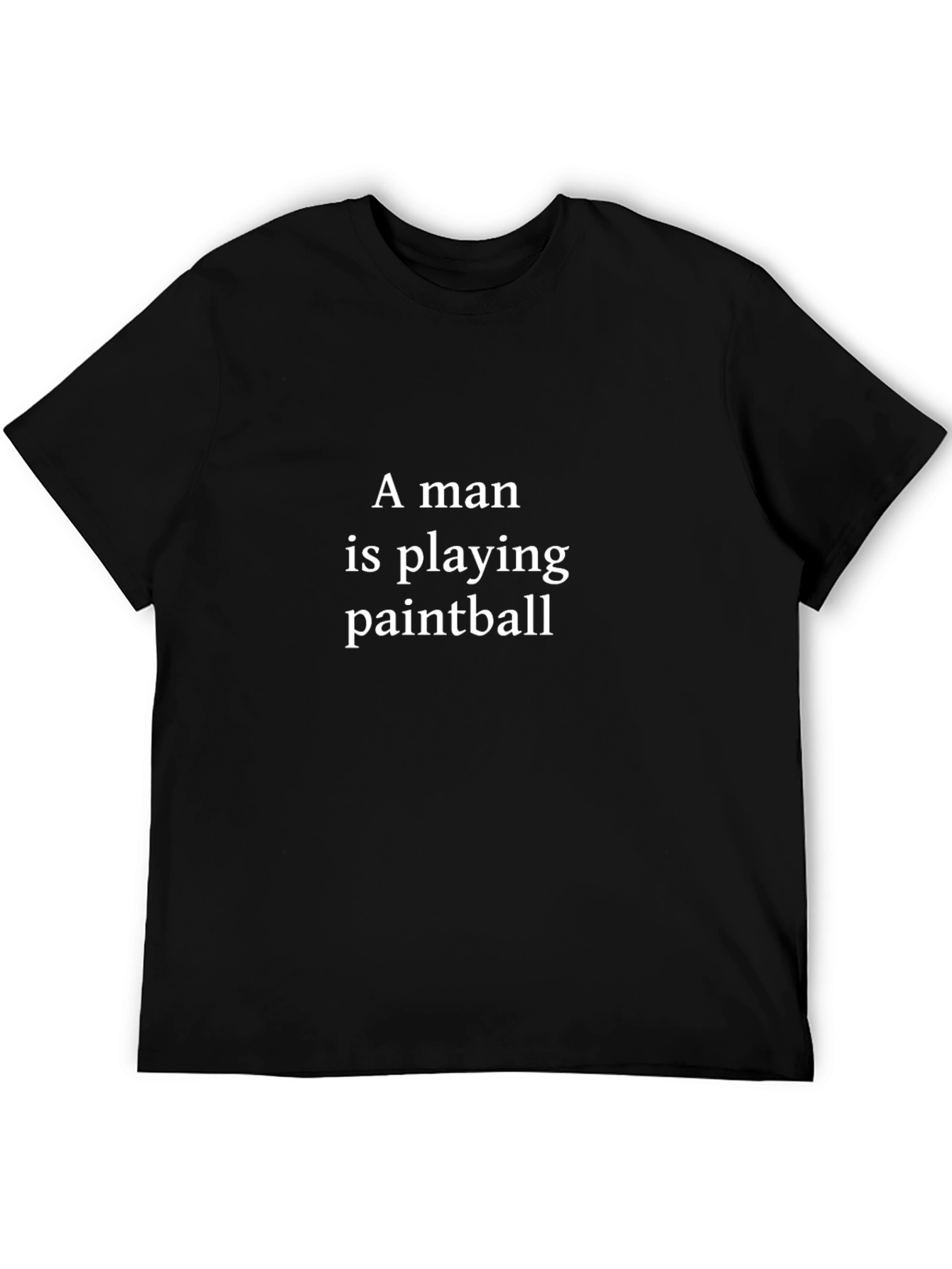 Black Paintball T-Shirt - A Man Is Playing view 5