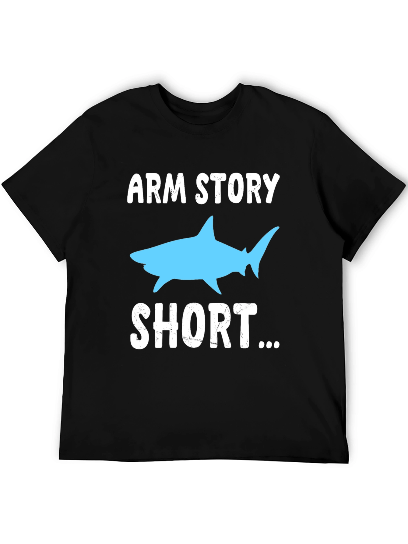 Black Arm Story Short Shark Graphic T-Shirt view 5