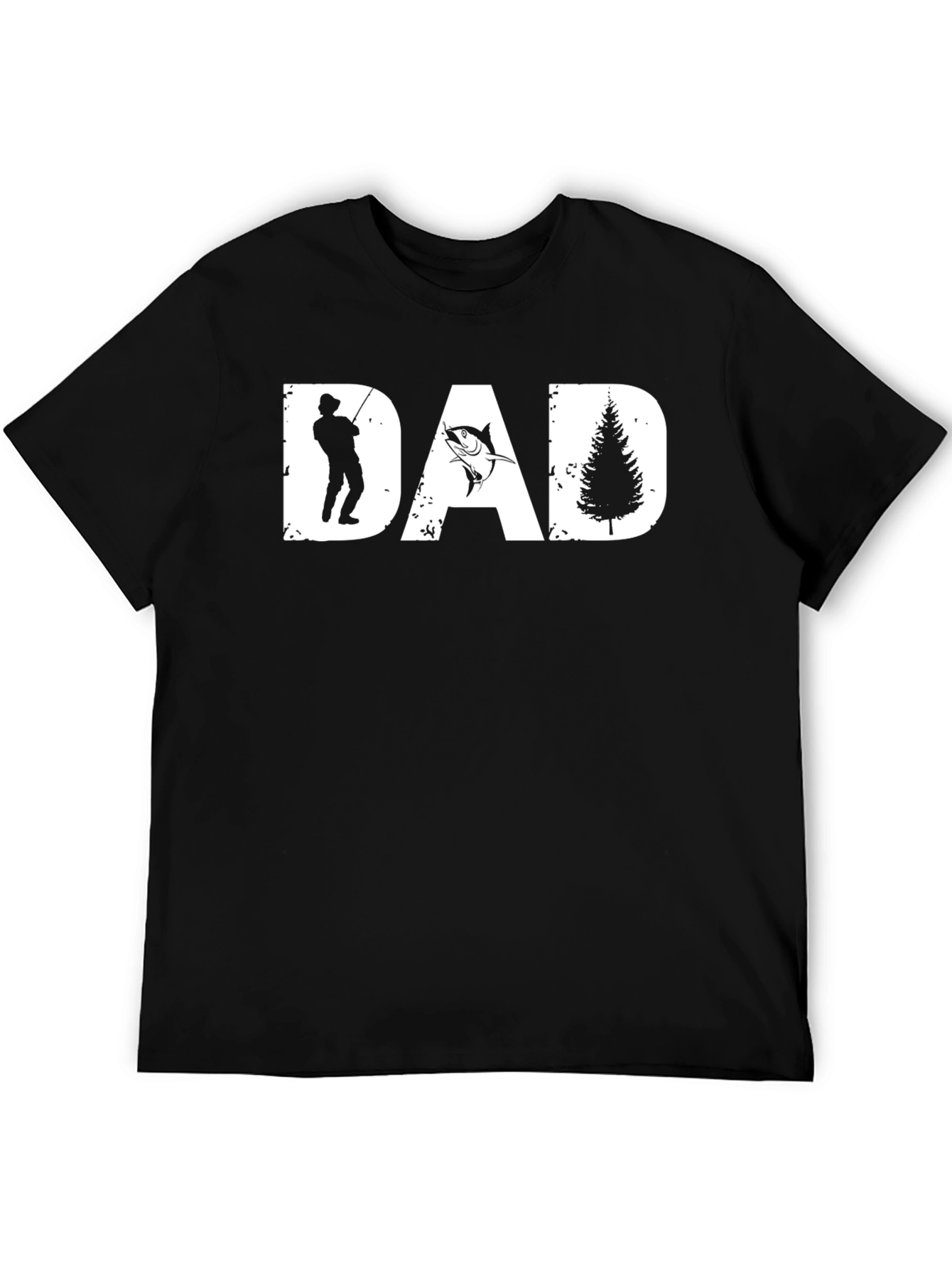 Black Dad Fishing T-Shirt - Perfect for Outdoorsy Dads! view 5