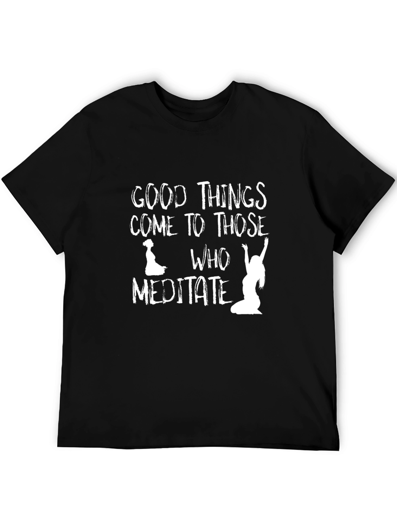 Black Meditate T-Shirt - Good Things Come view 5
