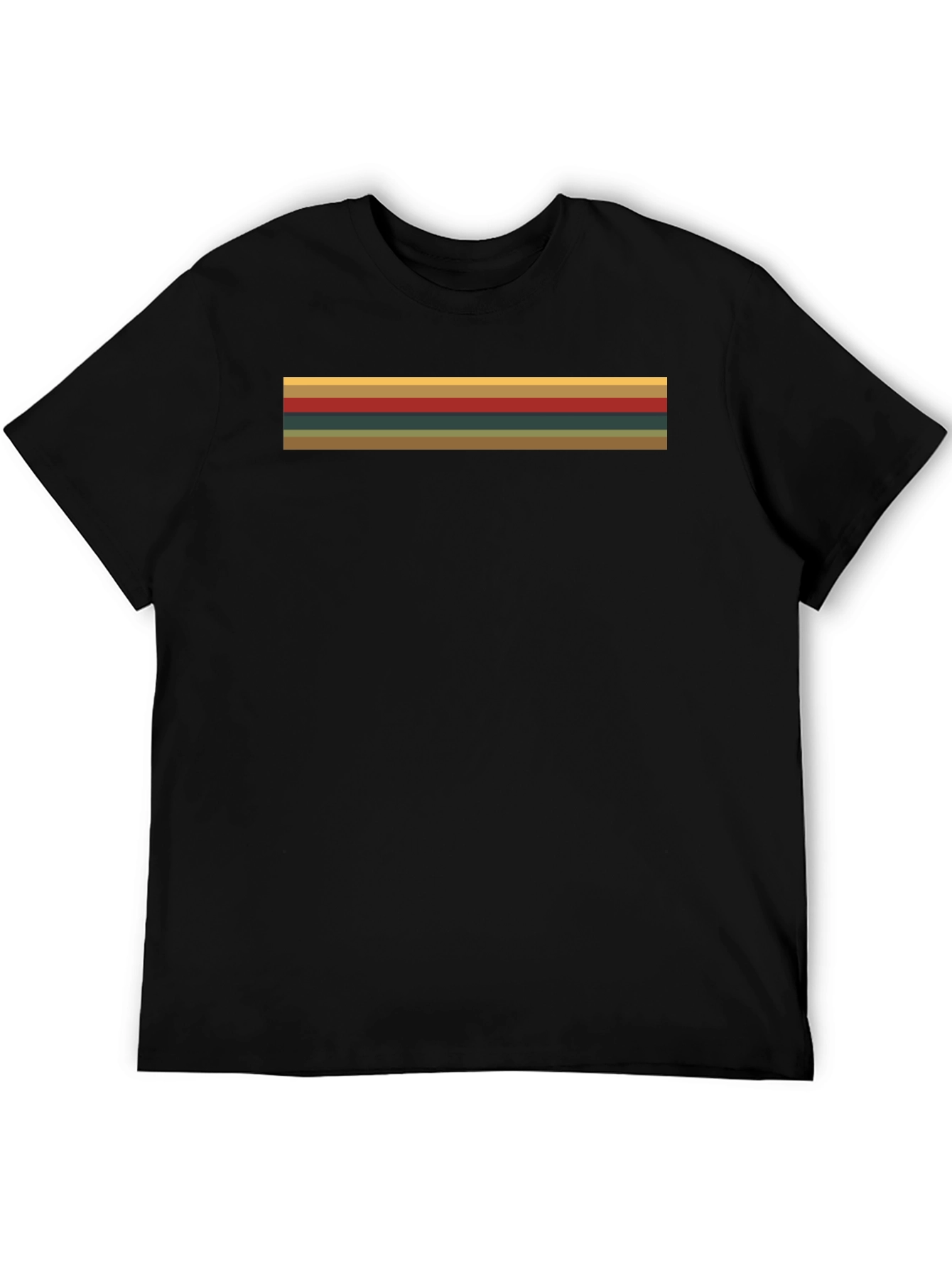 Black Retro Stripe Tee - Time Traveler Style view 5