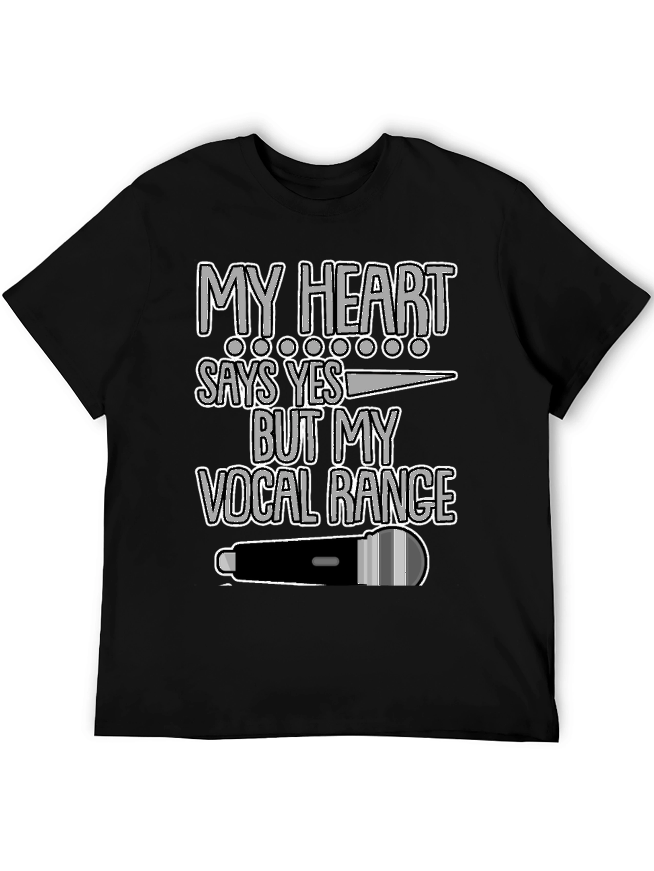 My Heart Says Yes Vocal Range Graphic T-Shirt - 5