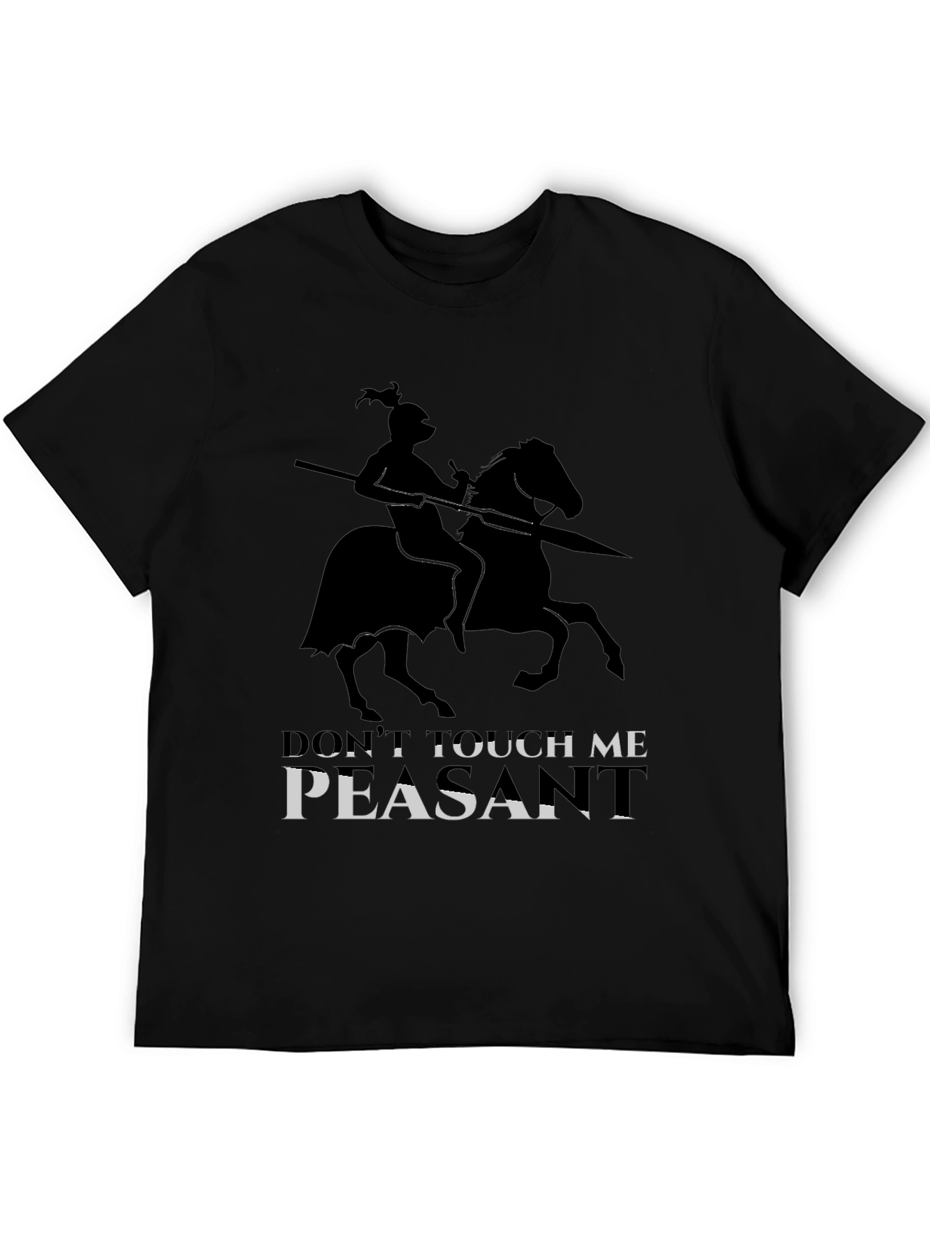 Black Don't Touch Me Peasant Black T-Shirt view 5