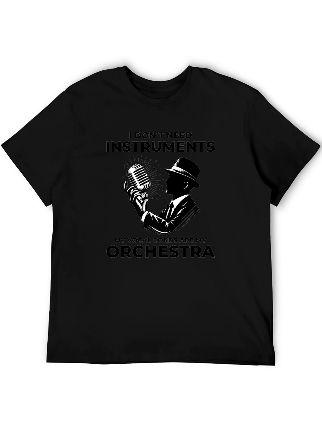 Black Vocal Artist Tee: My Vocal Cords Are My Orchestra view 5